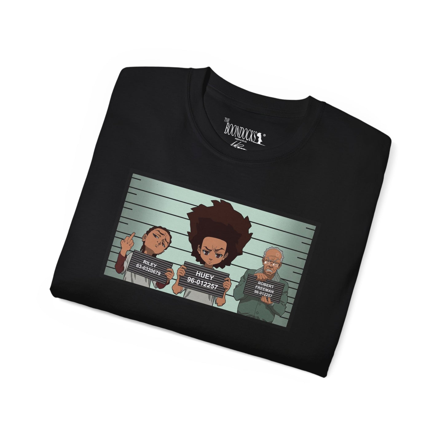 The Boondocks - Mugshot Black Eco-T-Shirt