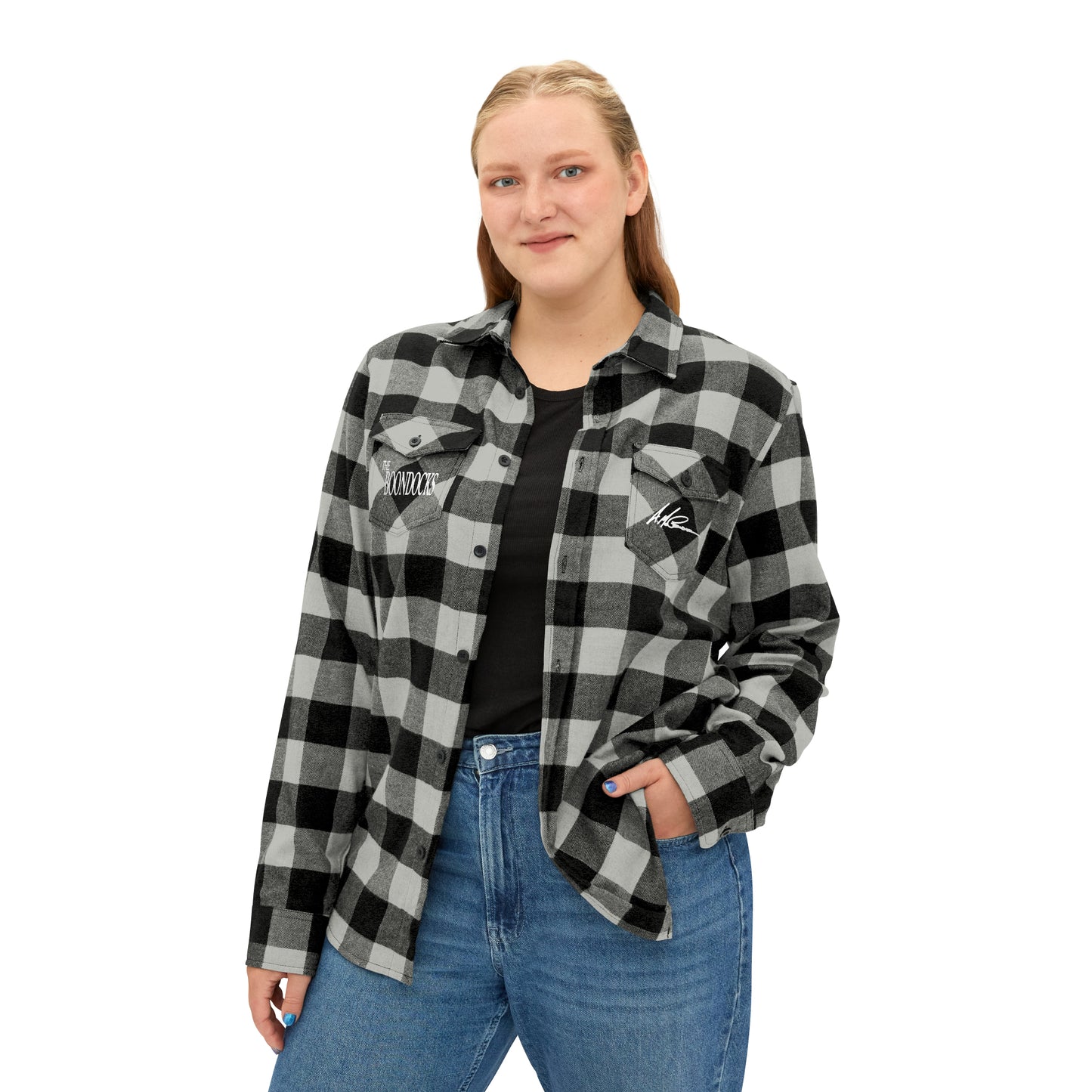 The Boondocks Freeman Brothers Wanted Grey Heather/ Black Flannel Shirt