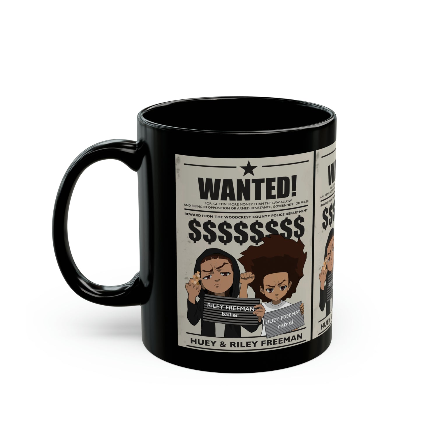 The Boondocks Wanted Black Mug (11oz)