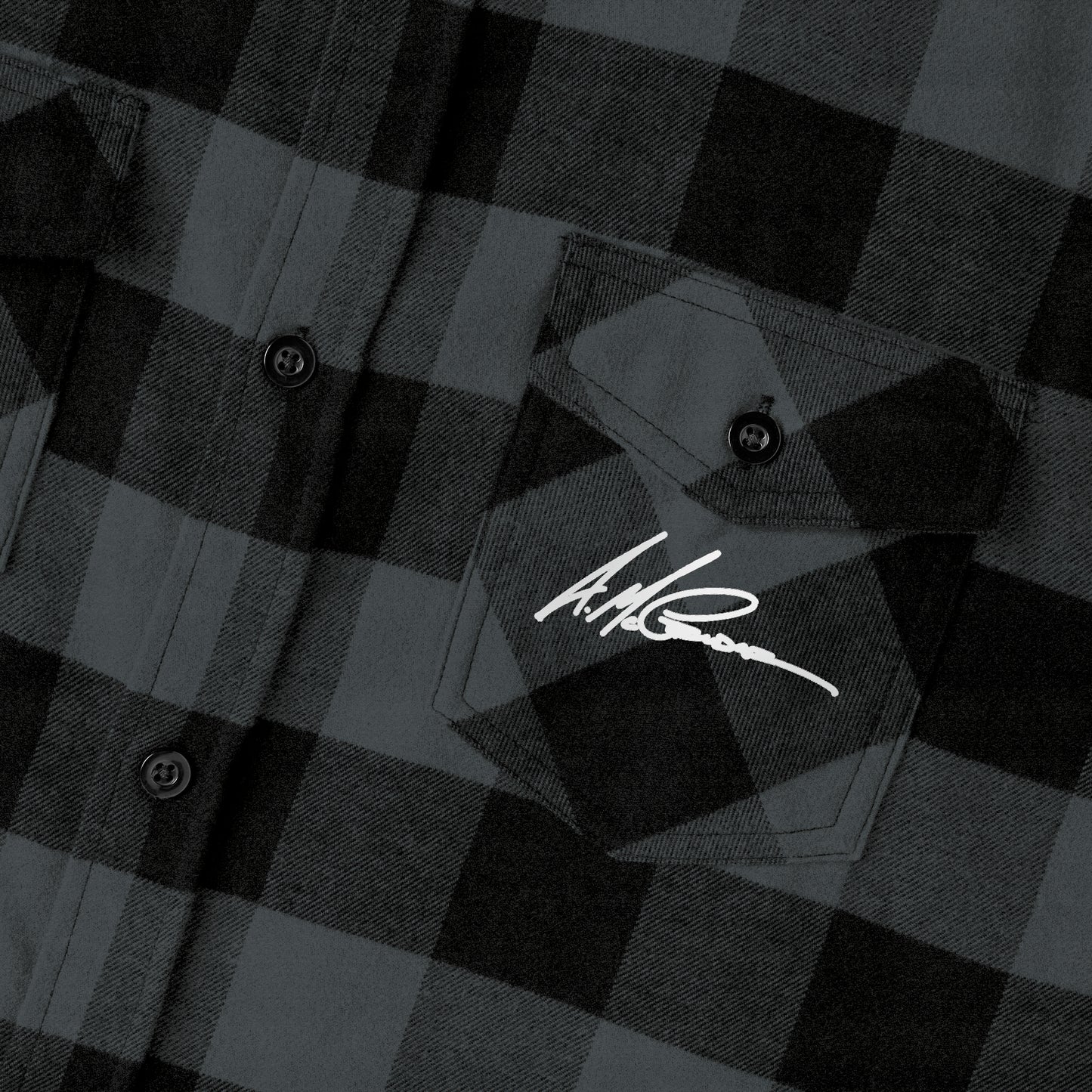 The Boondocks Freeman Brothers Wanted Charcoal Heather/ Black Flannel Shirt