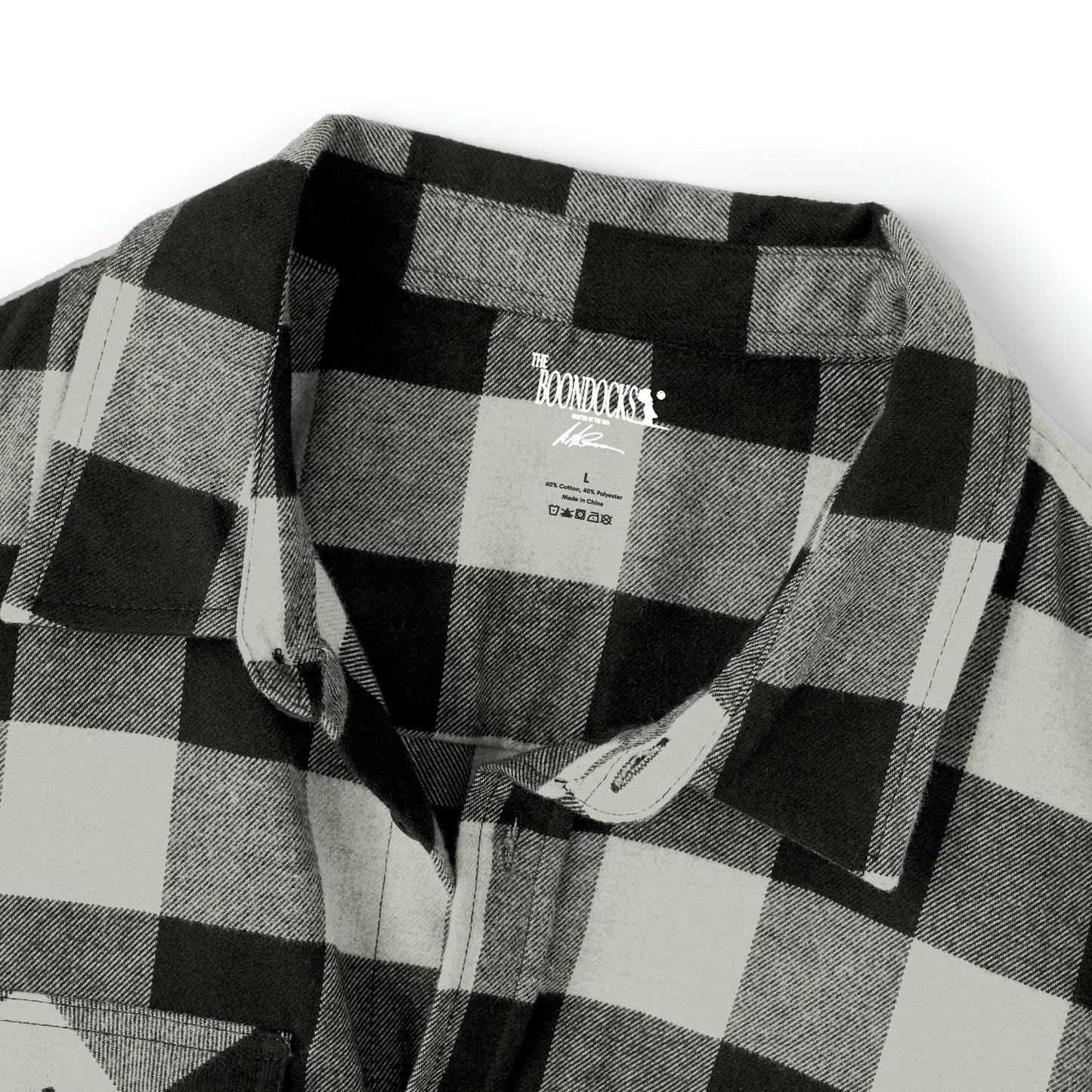 The Boondocks Freeman Brothers Wanted Grey Heather/ Black Flannel Shirt