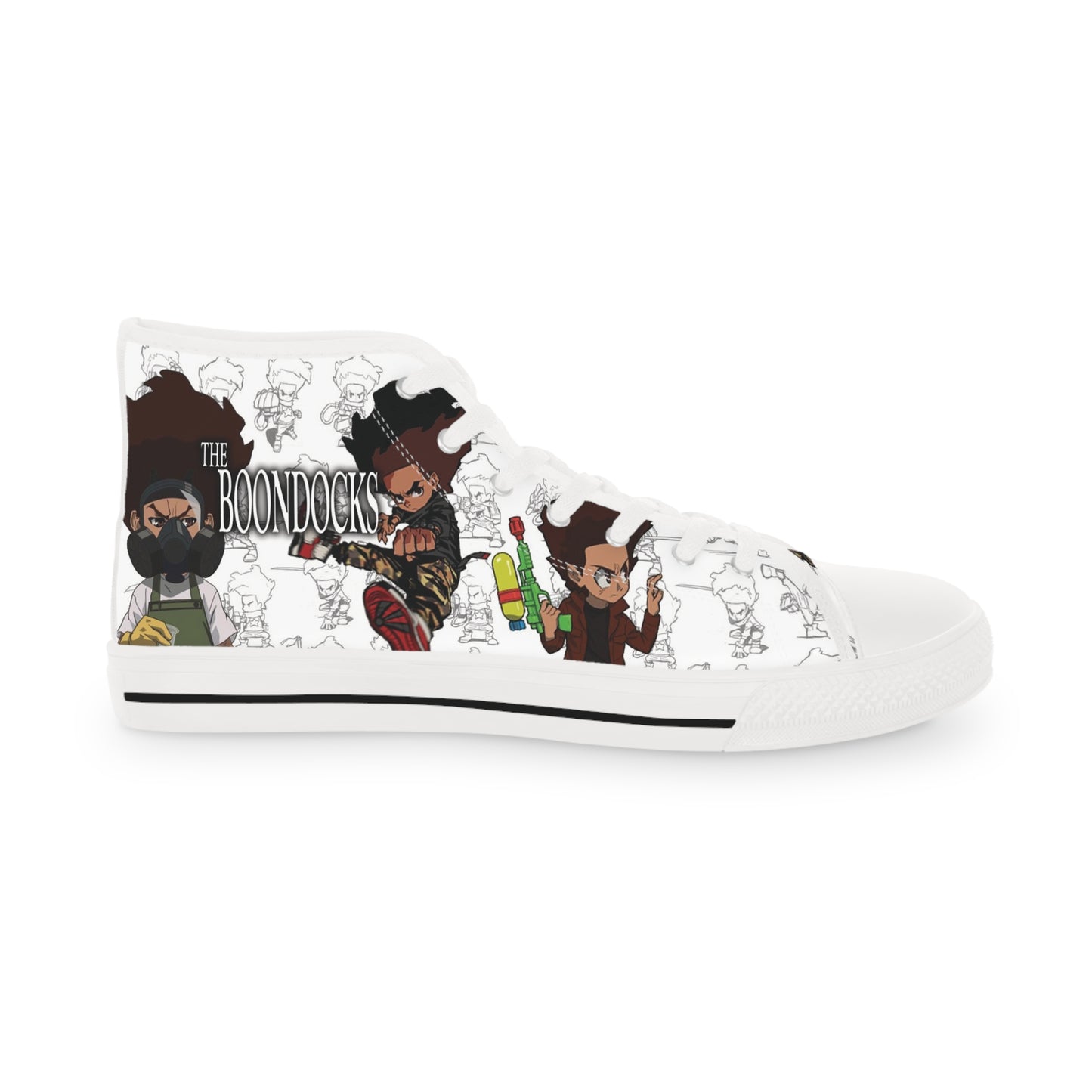 The Boondocks Huey Vs Riley Men's High Top Sneakers