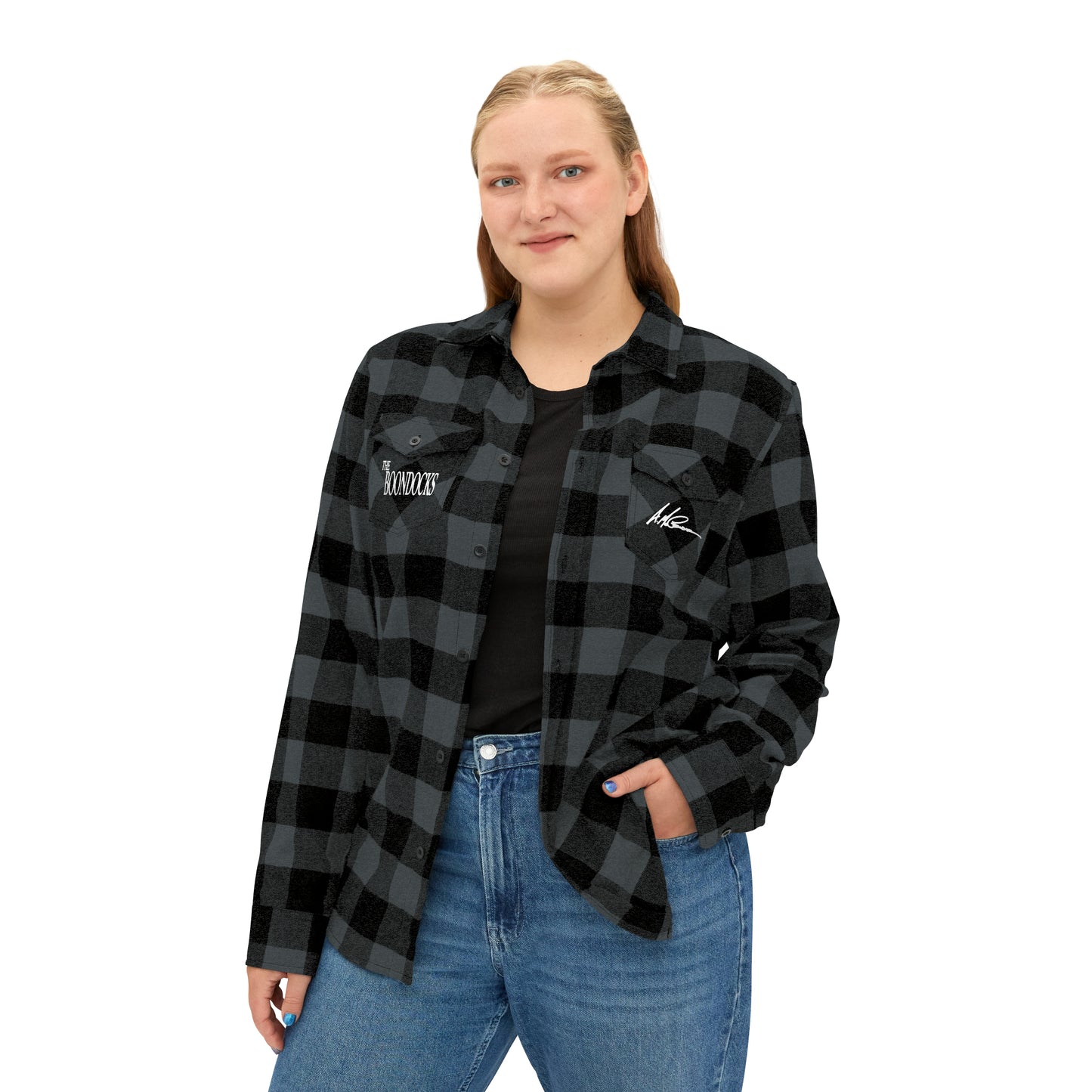 The Boondocks Freeman Brothers Wanted Charcoal Heather/ Black Flannel Shirt