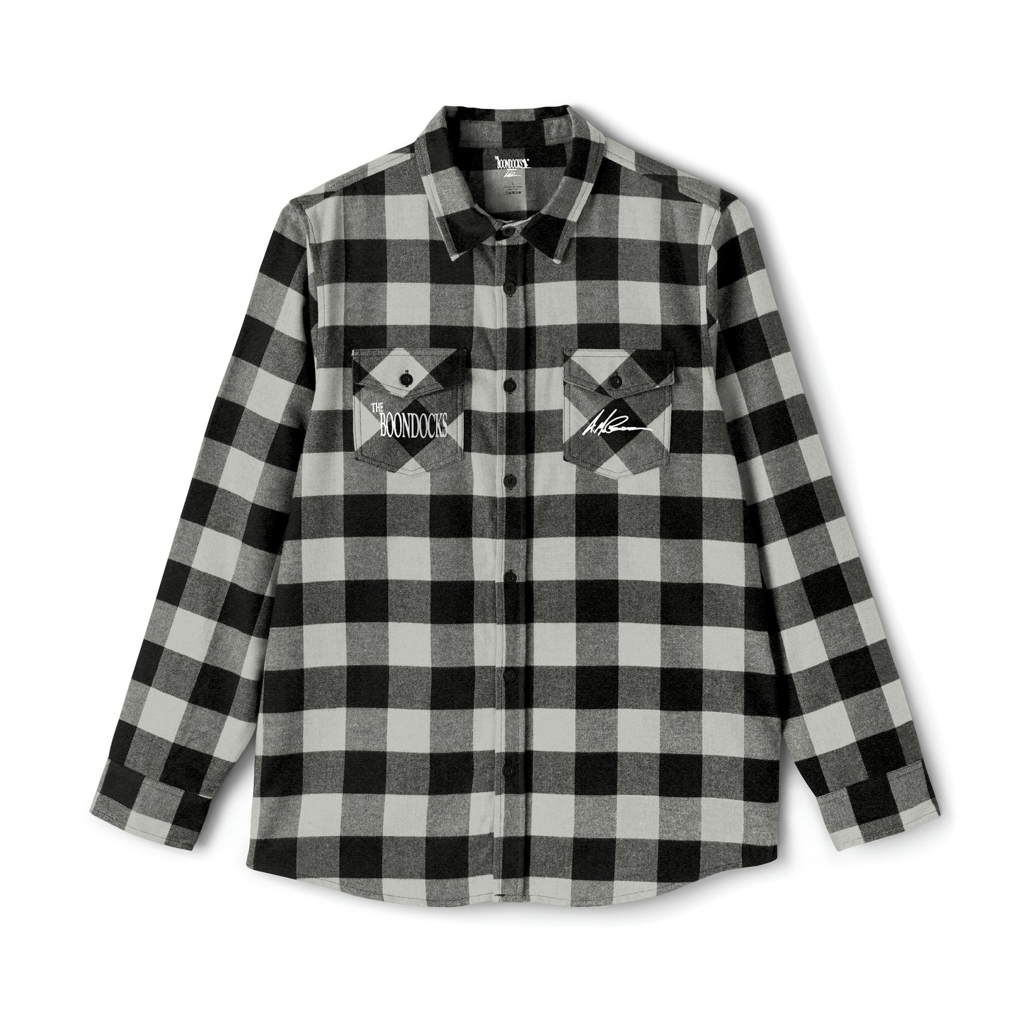 The Boondocks Freeman Brothers Wanted Grey Heather/ Black Flannel Shirt