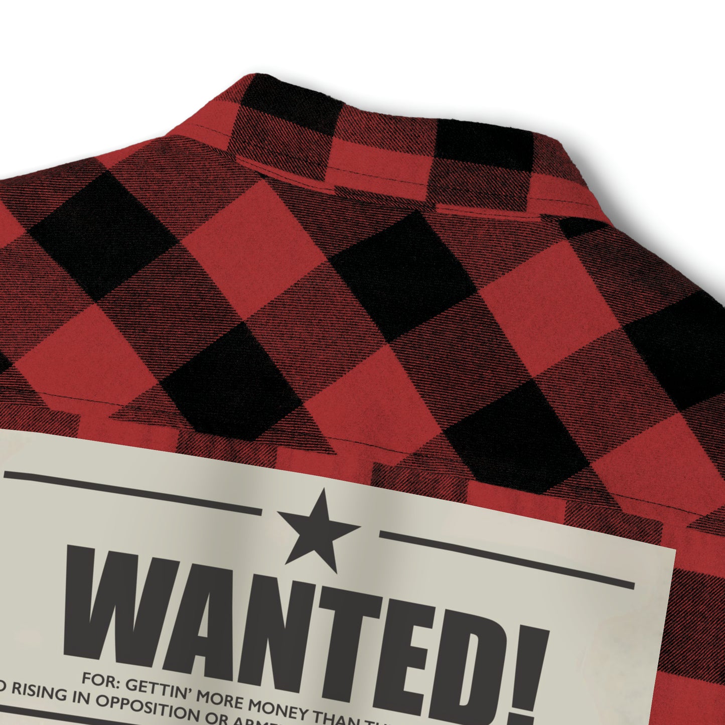 The Boondocks Freeman Brothers Wanted Red / Black Flannel Shirt