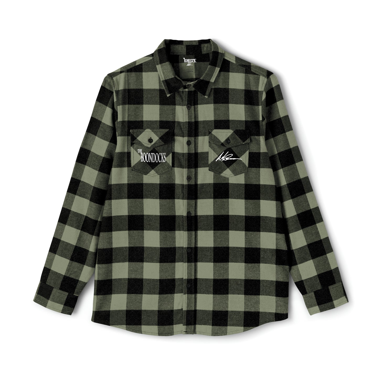 The Boondocks Freeman Brothers Wanted Olive / Black Flannel Shirt