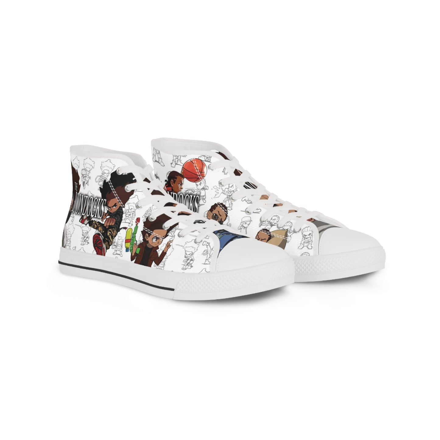 The Boondocks Huey Vs Riley Men's High Top Sneakers