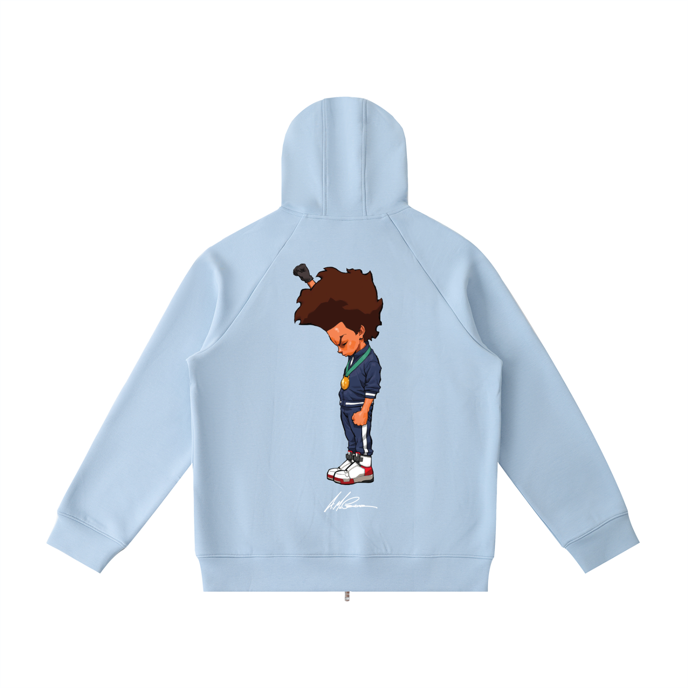 The Boondocks Huey Fist Stand Zipper Hoodie