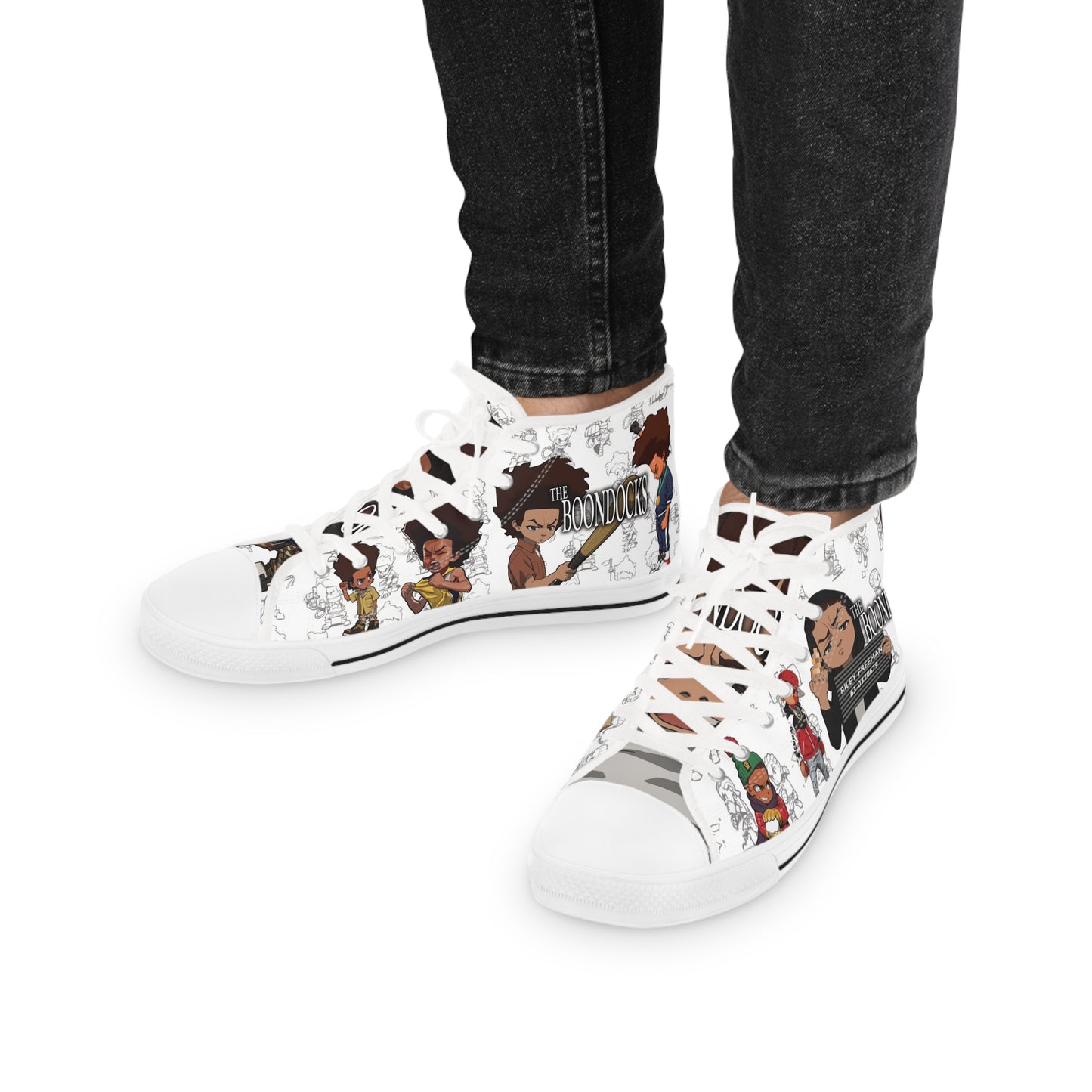 The Boondocks Huey Vs Riley Men's High Top Sneakers