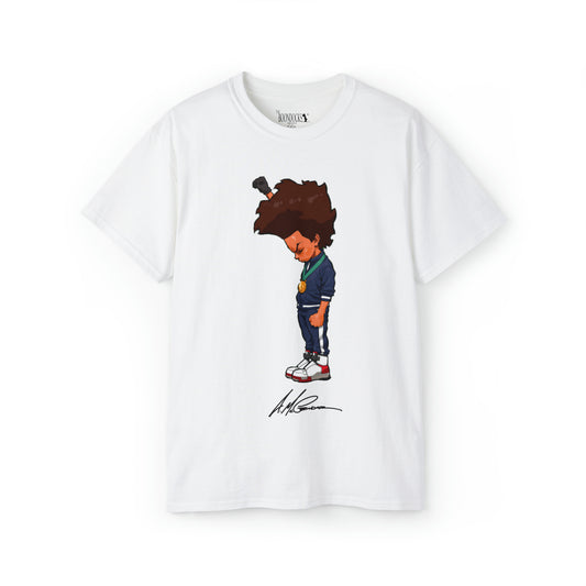 The Boondocks - Huey Fist White Eco-T-Shirt