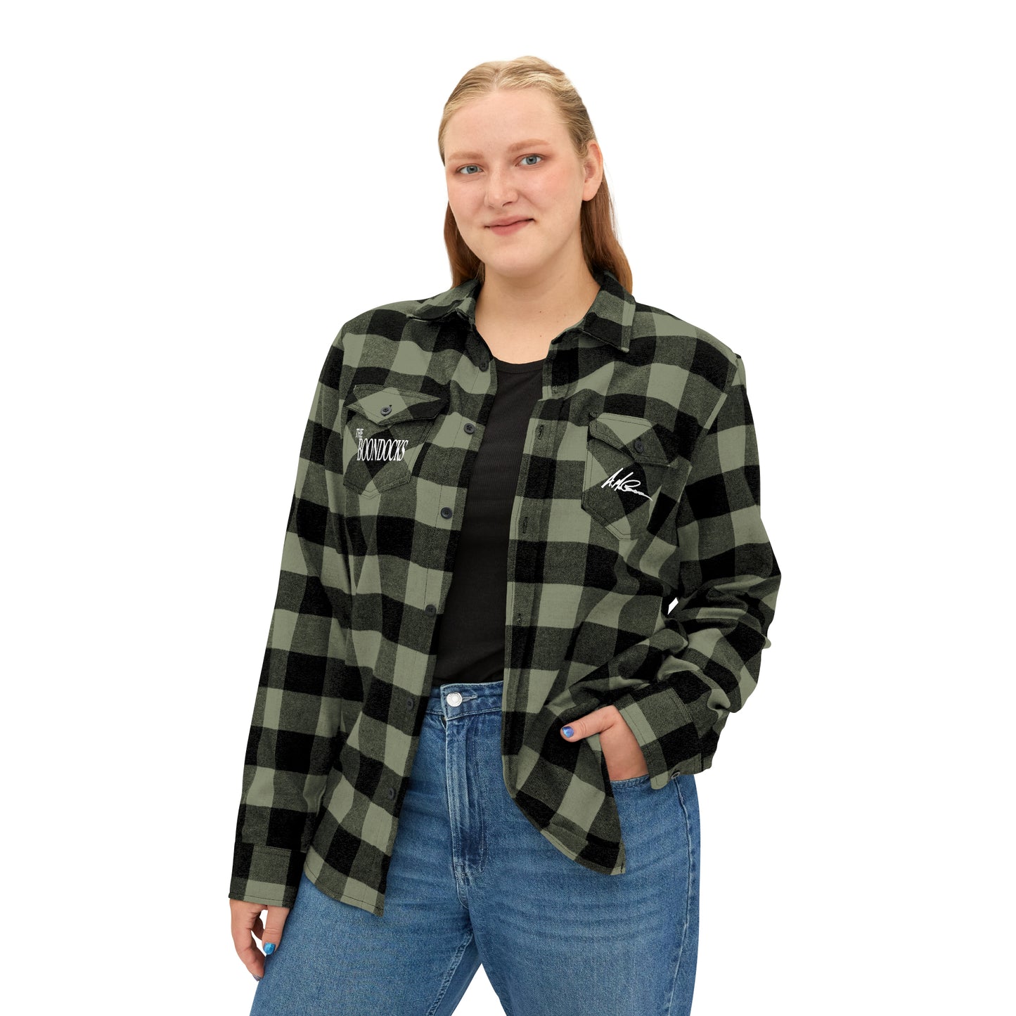 The Boondocks Freeman Brothers Wanted Olive / Black Flannel Shirt