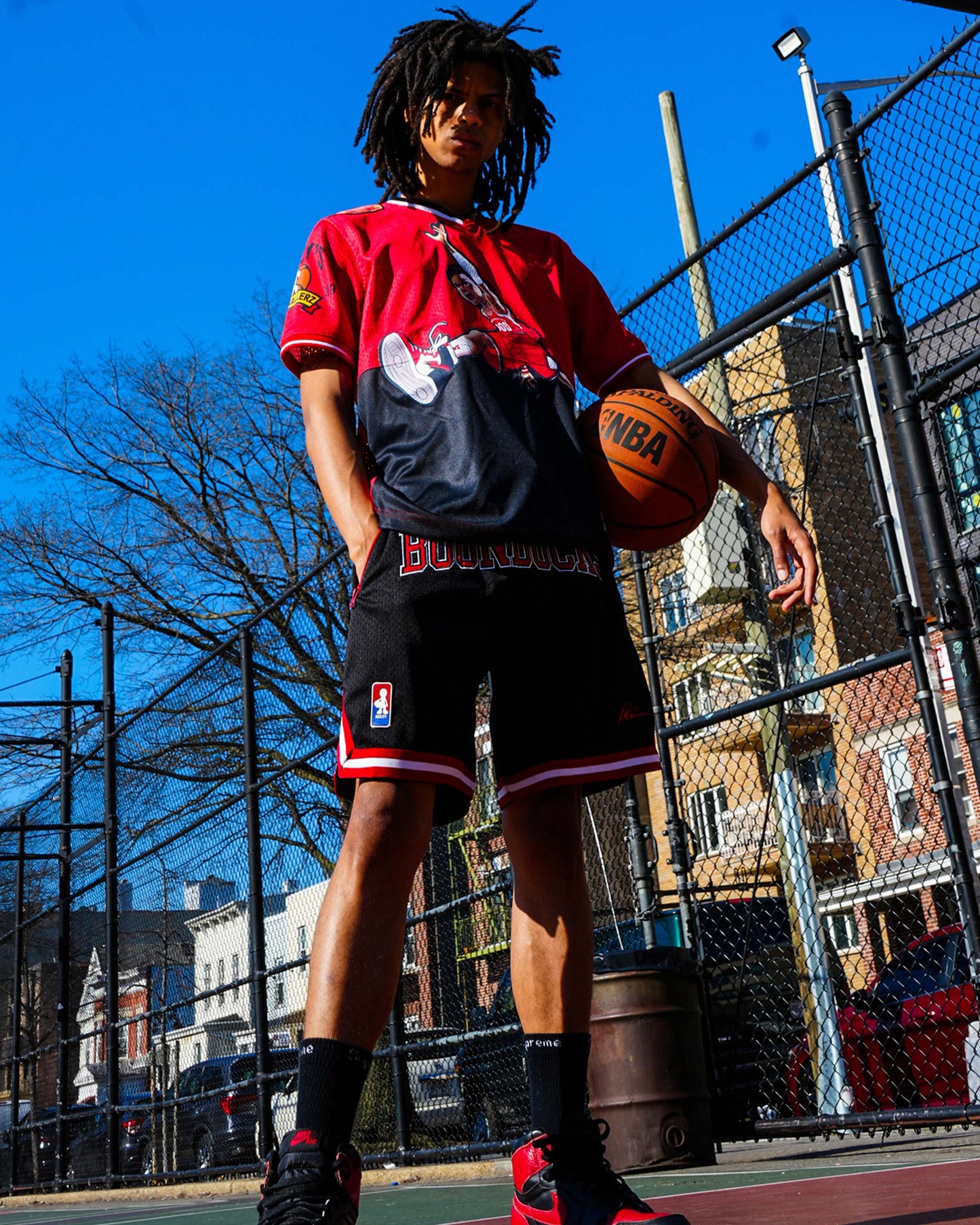 The Boondocks - Air Riley Mesh Knit Red & Black T-Shirt