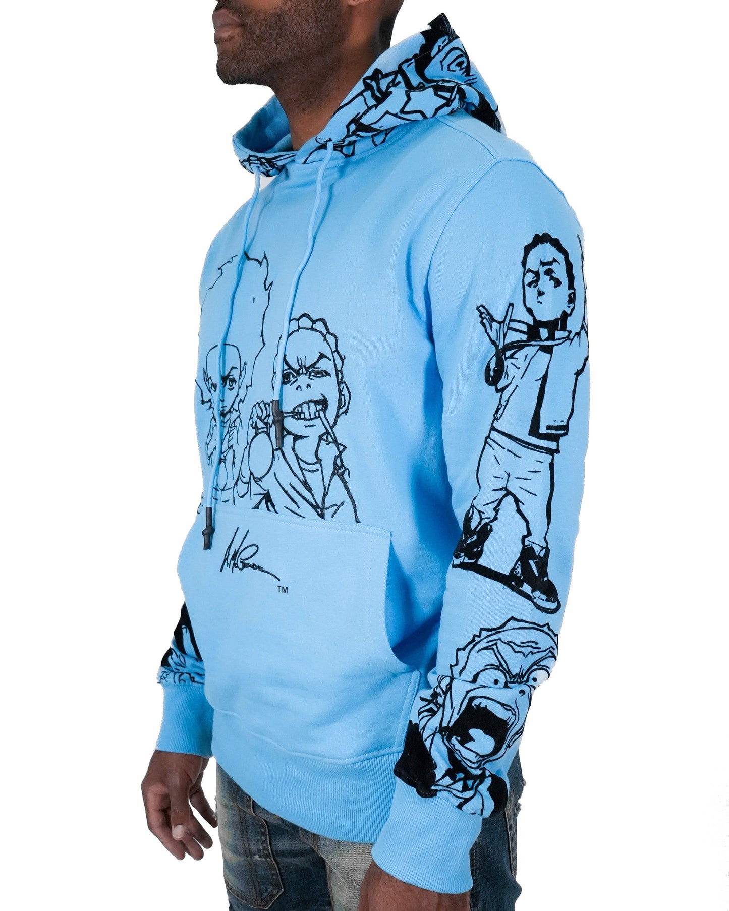 deKryptic x The Boondocks - Gold Winners Outline Blue Hoodie
