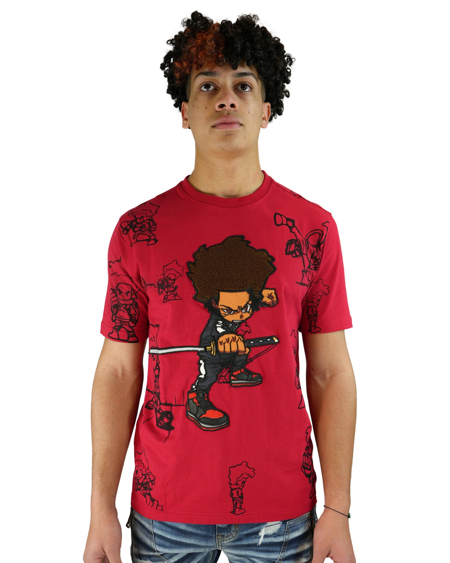 The Boondocks - Ninja Huey Chenille Red T-Shirt