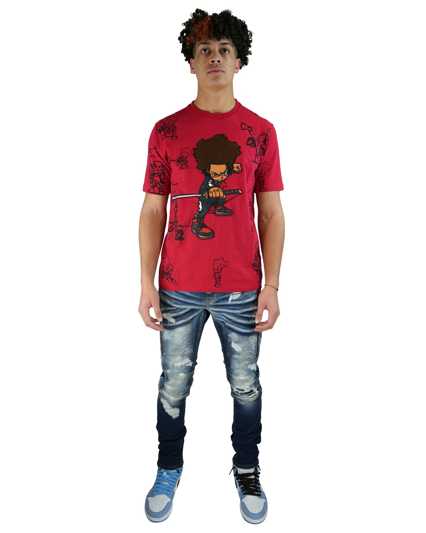 The Boondocks - Ninja Huey Chenille Red T-Shirt