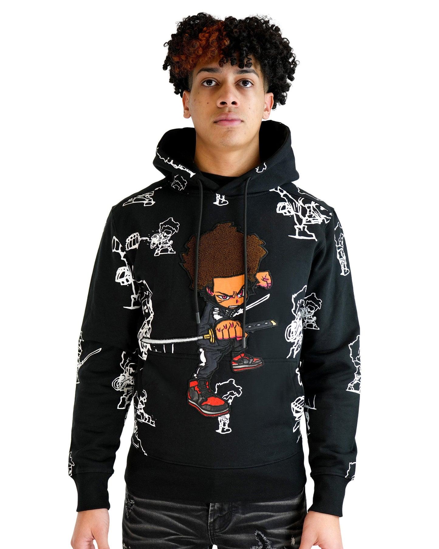 The Boondocks - Ninja Huey Chenille Black Hoodie