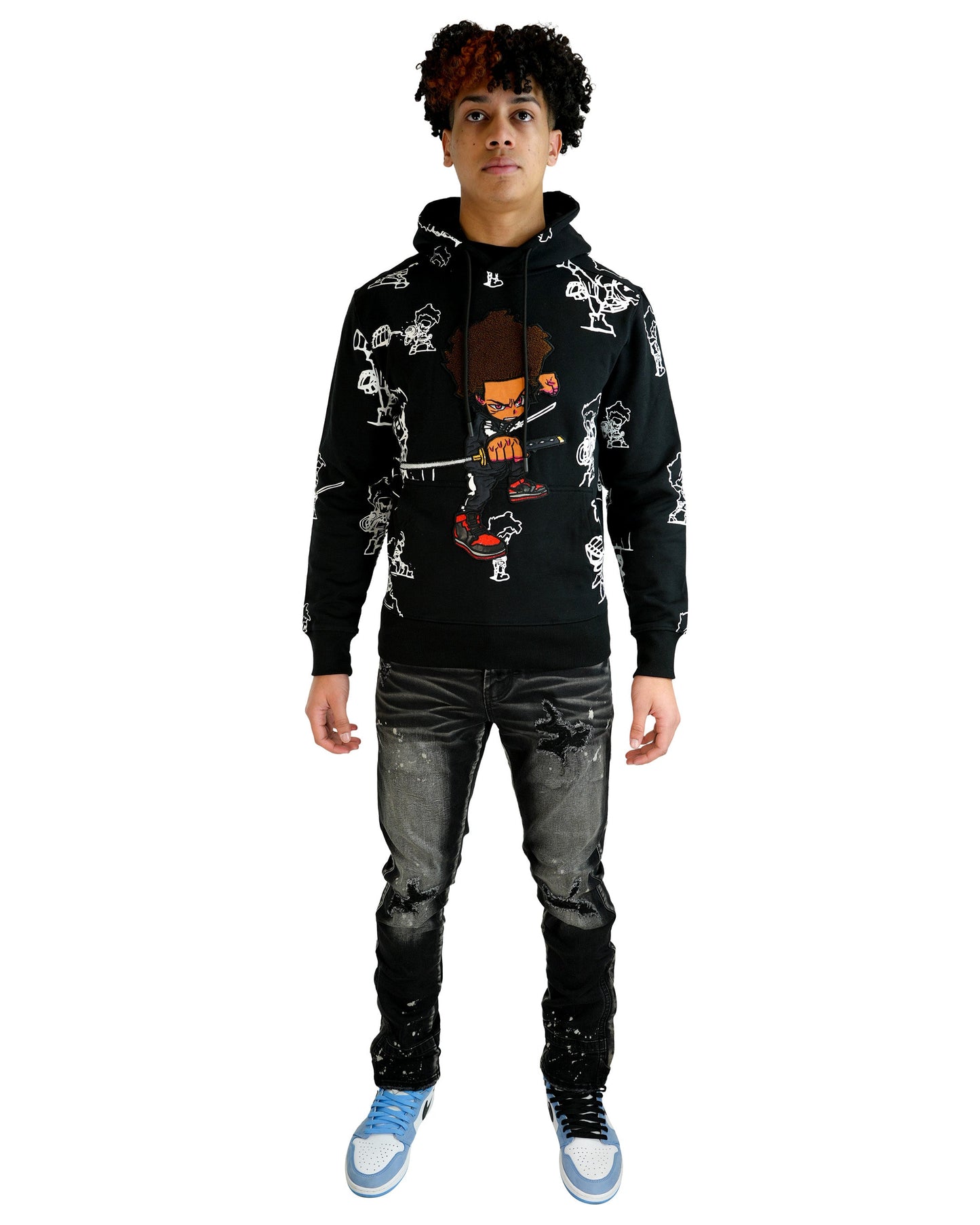 The Boondocks - Ninja Huey Chenille Black Hoodie