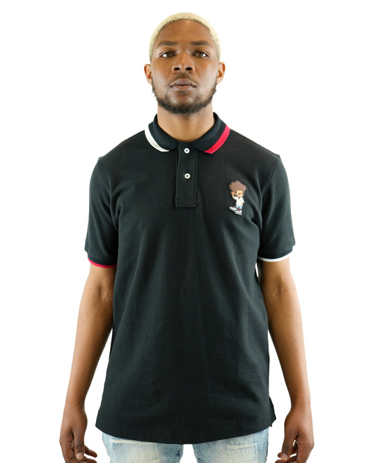 The Boondocks - Huey Black Polo Shirt