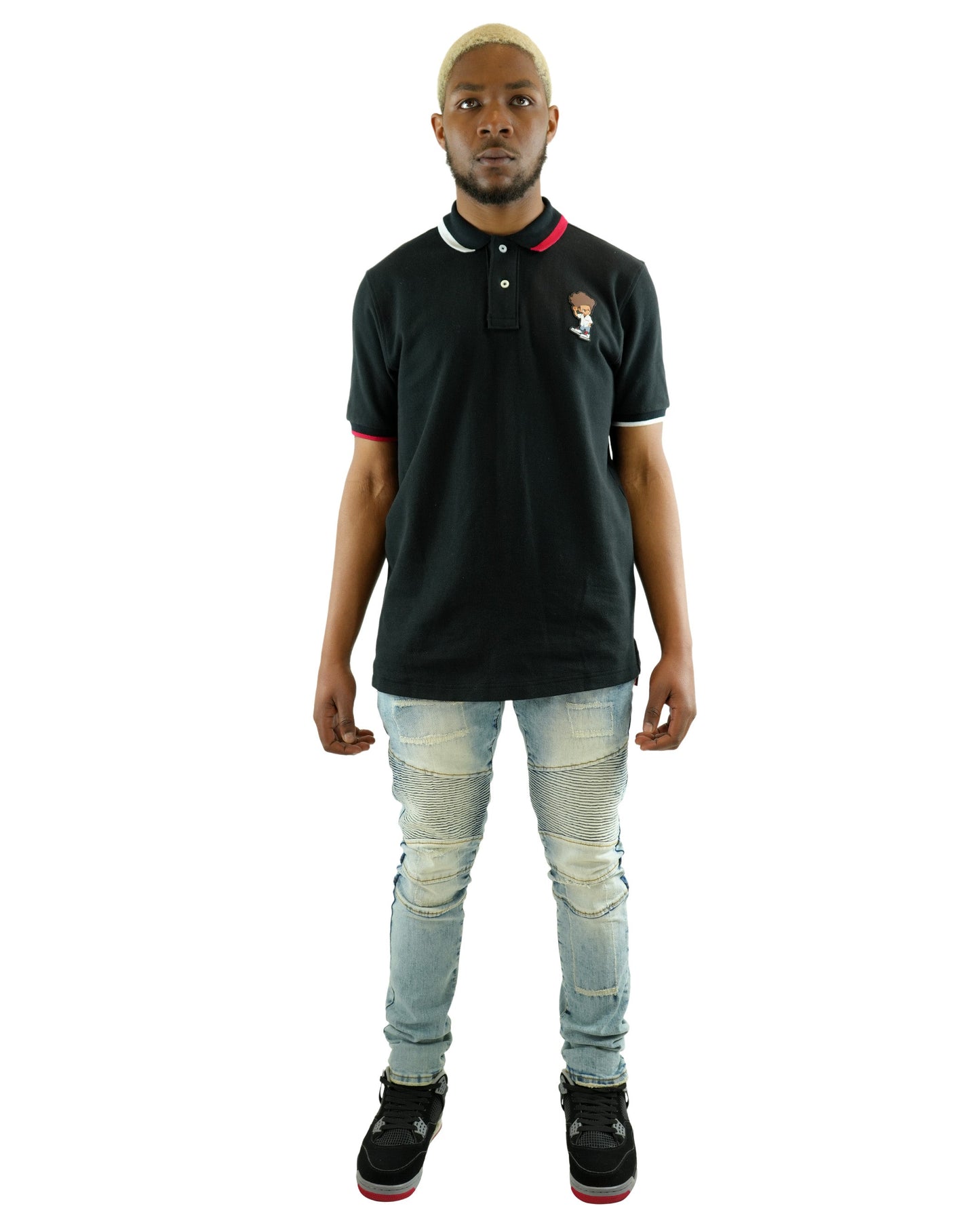 The Boondocks - Huey Black Polo Shirt