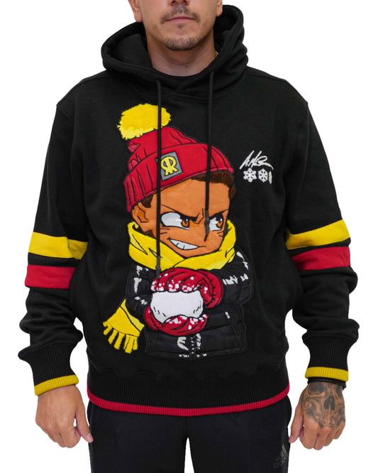 The Boondocks - Riley Snowball Fight Knit Black Hoodie