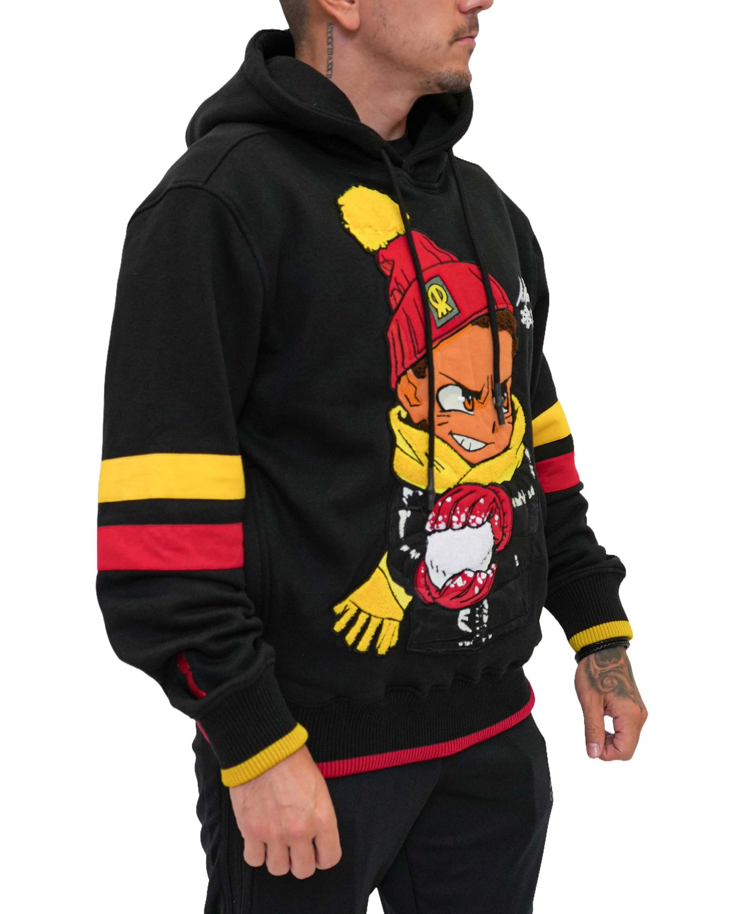 The Boondocks - Riley Snowball Fight Knit Black Hoodie