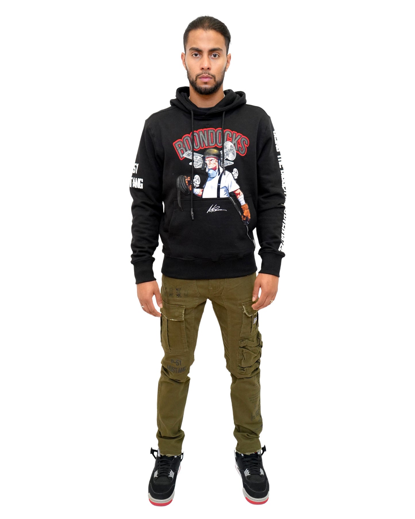 The Boondocks - Granddad War Time Black Knit Hoodie