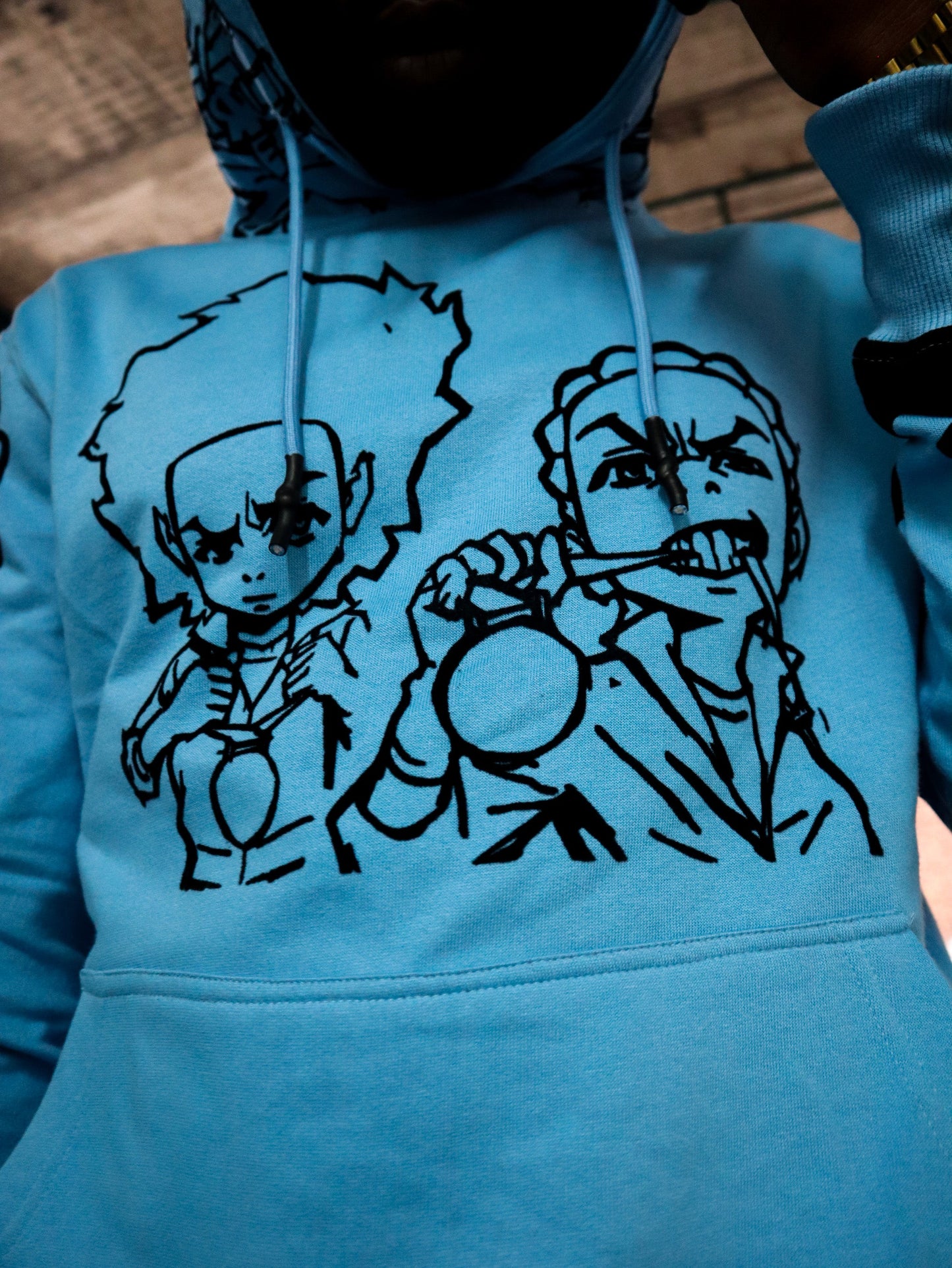 deKryptic x The Boondocks - Gold Winners Outline Blue Hoodie