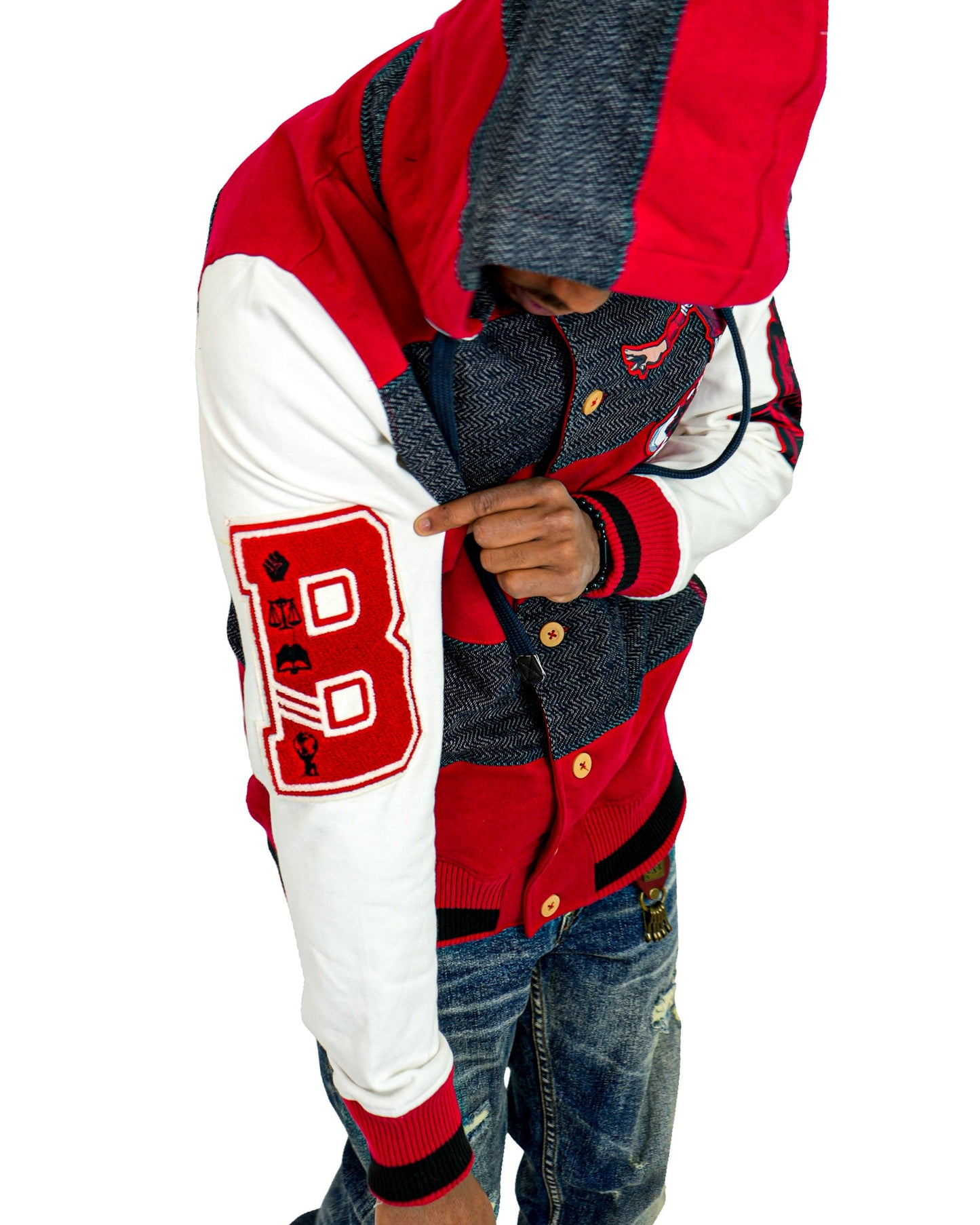The Boondocks Riley Football Knit Red Hoodie