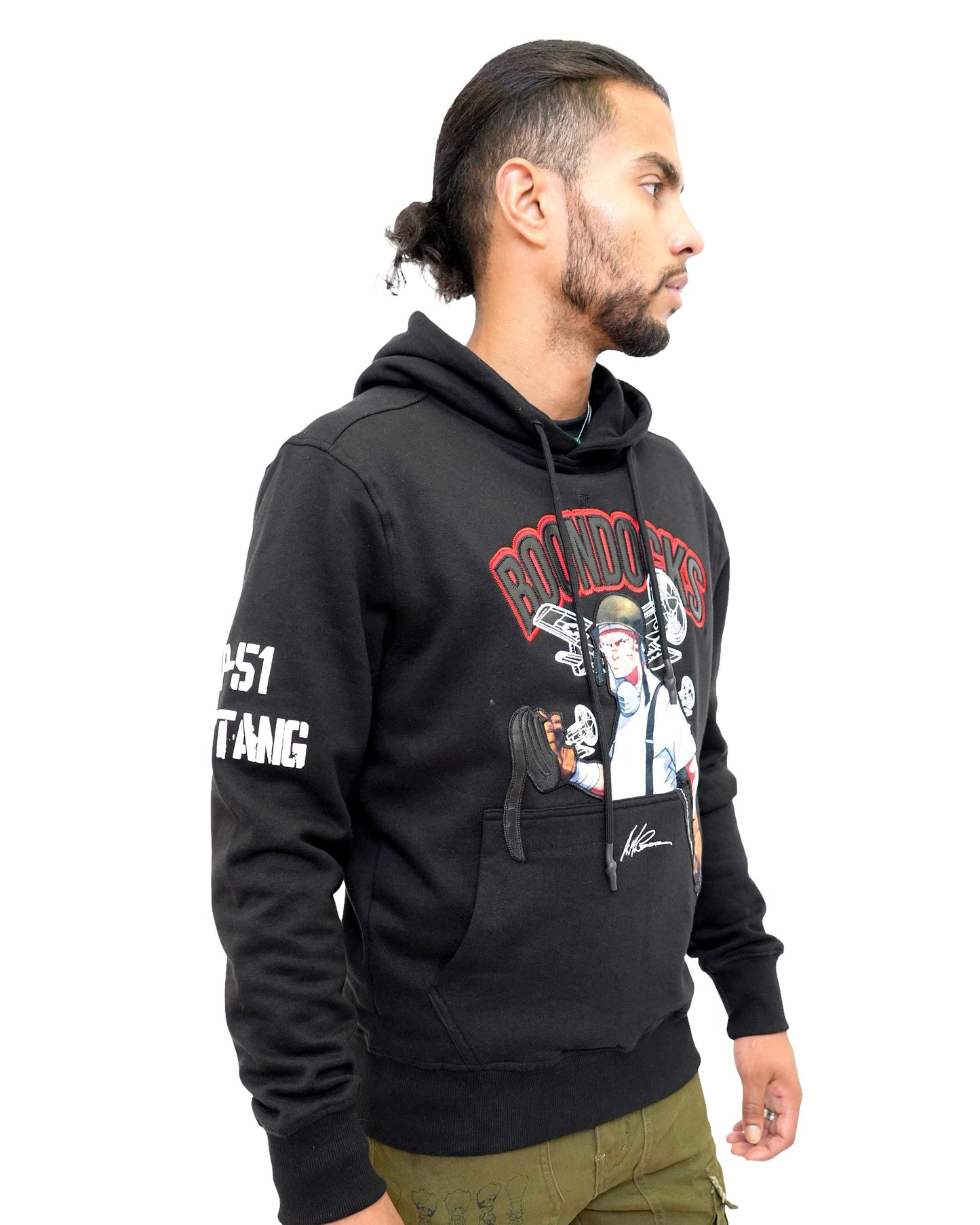 The Boondocks - Granddad War Time Black Knit Hoodie