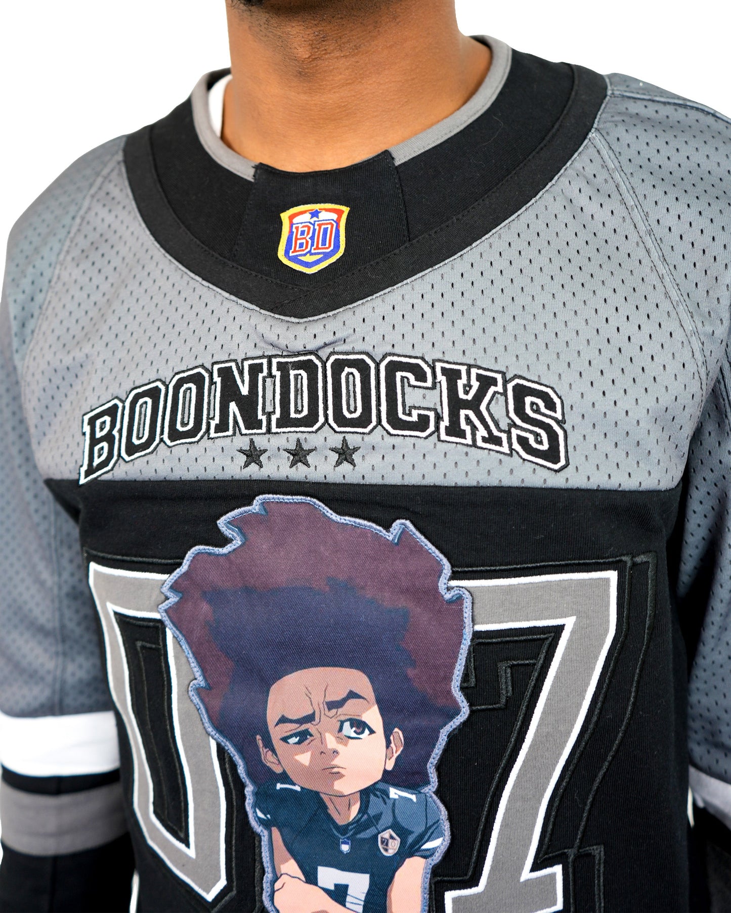 The Boondocks Huey Football Knit Black Jersey