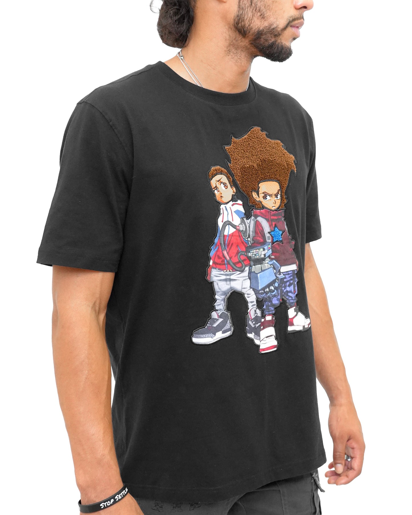 The Boondocks - Future Huey & Riley Black Knit T-Shirt