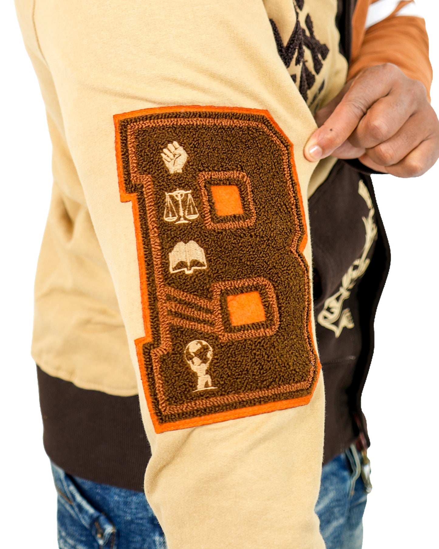 The Boondocks Huey Football Knit Chocolate Cardigan
