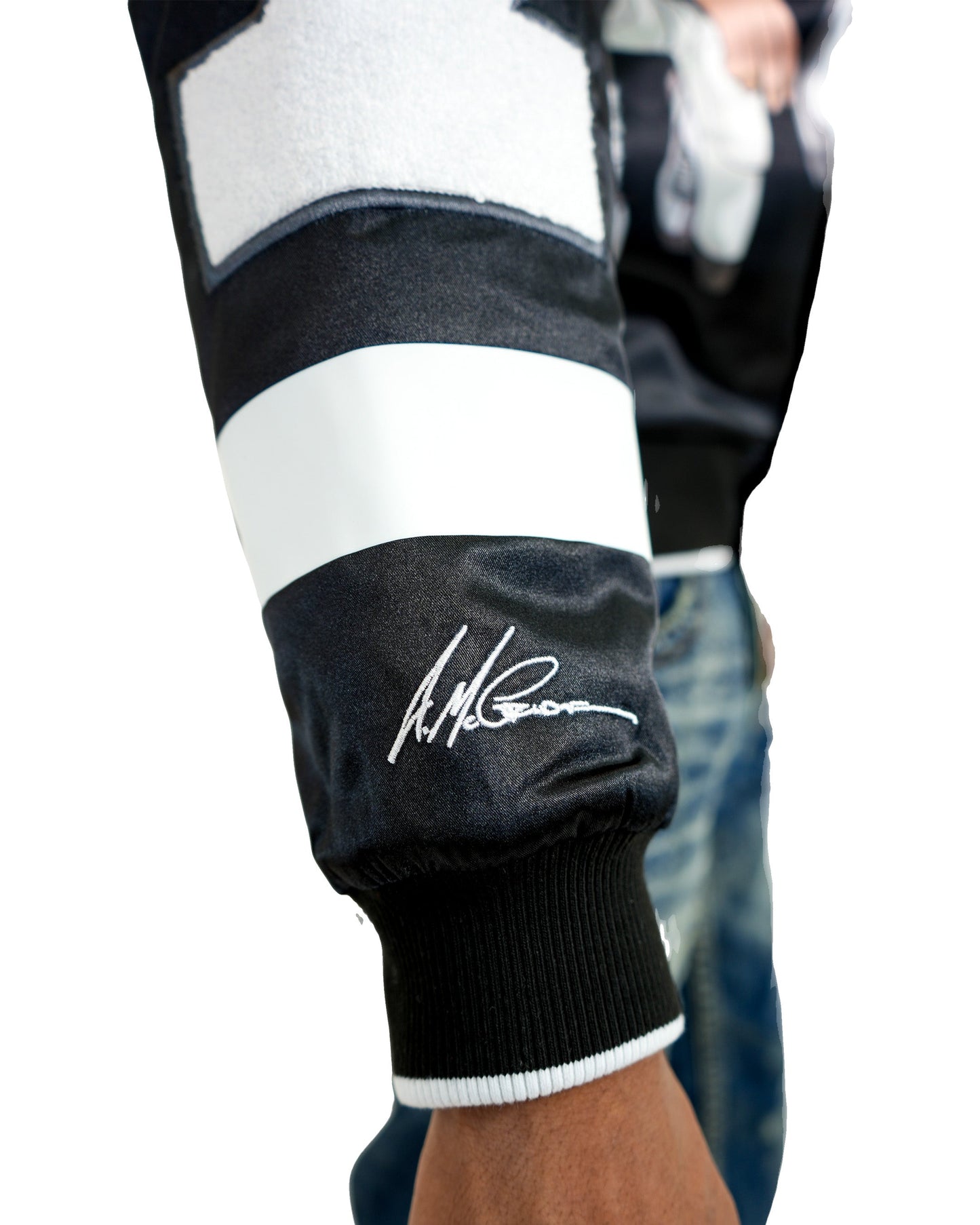 The Boondocks Huey & Riley Football Black Satin Varsity Jacket