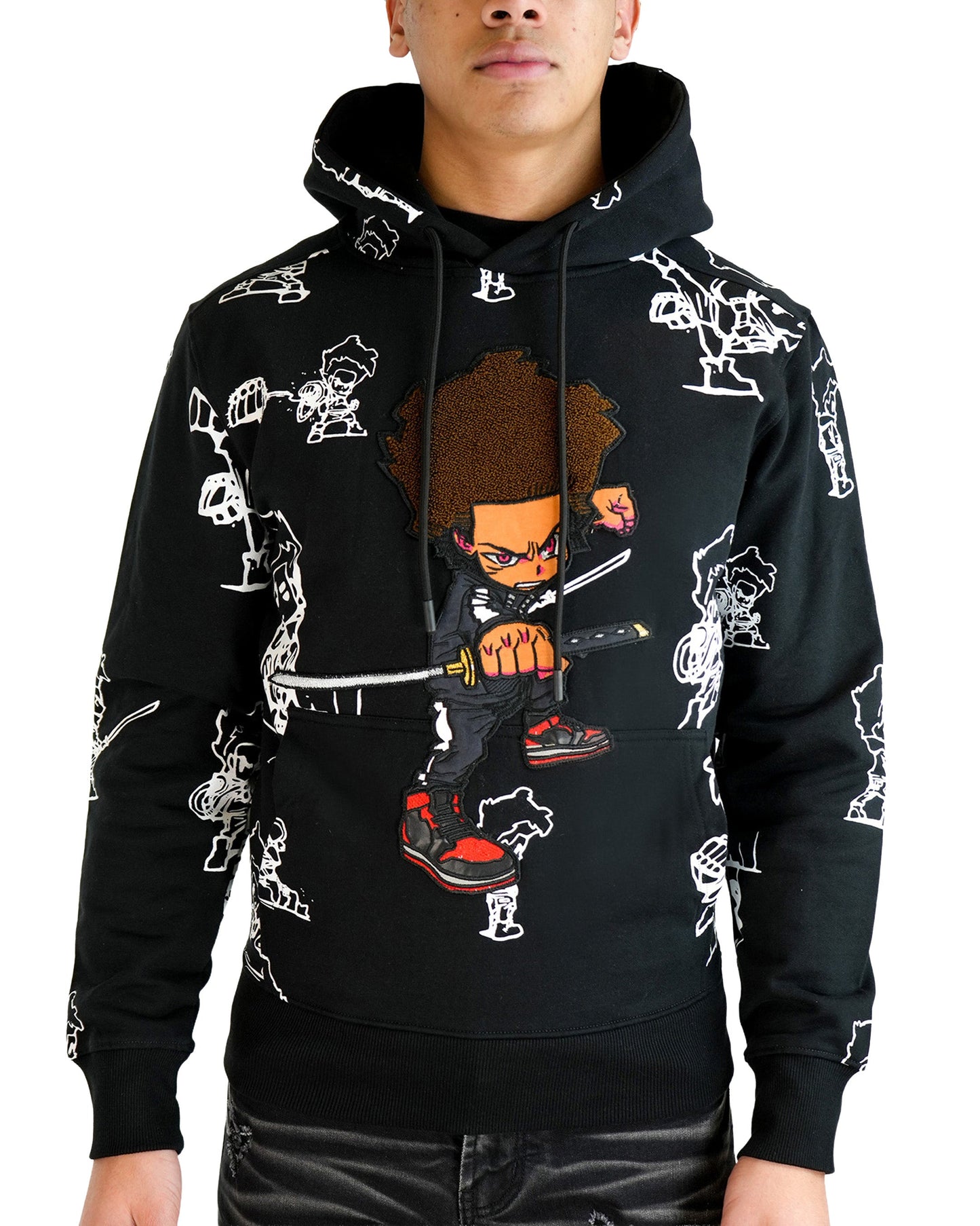 The Boondocks - Ninja Huey Chenille Black Hoodie
