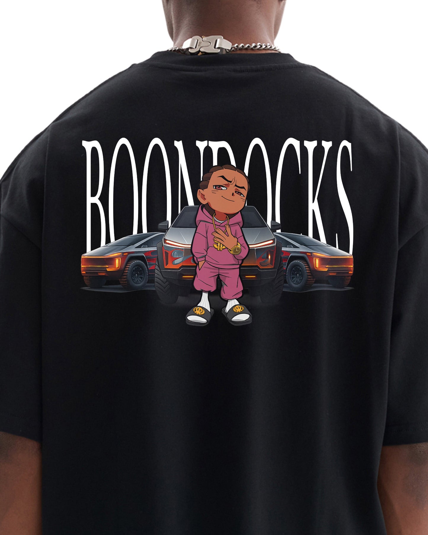 The Boondocks Next Gen Hustle Cropped Black T-Shirt