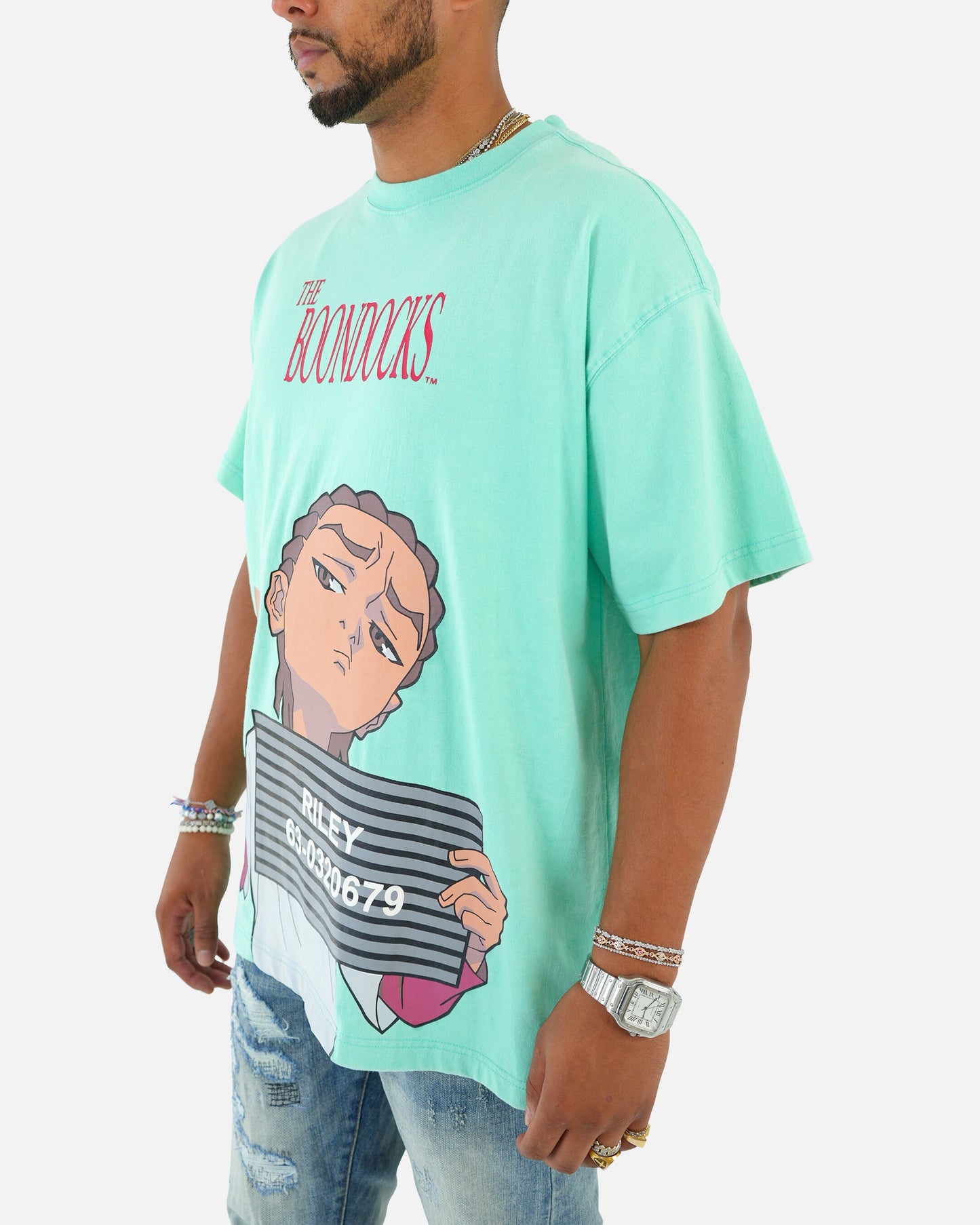 The Boondocks No Apologies Mint Green Wash T-Shirt