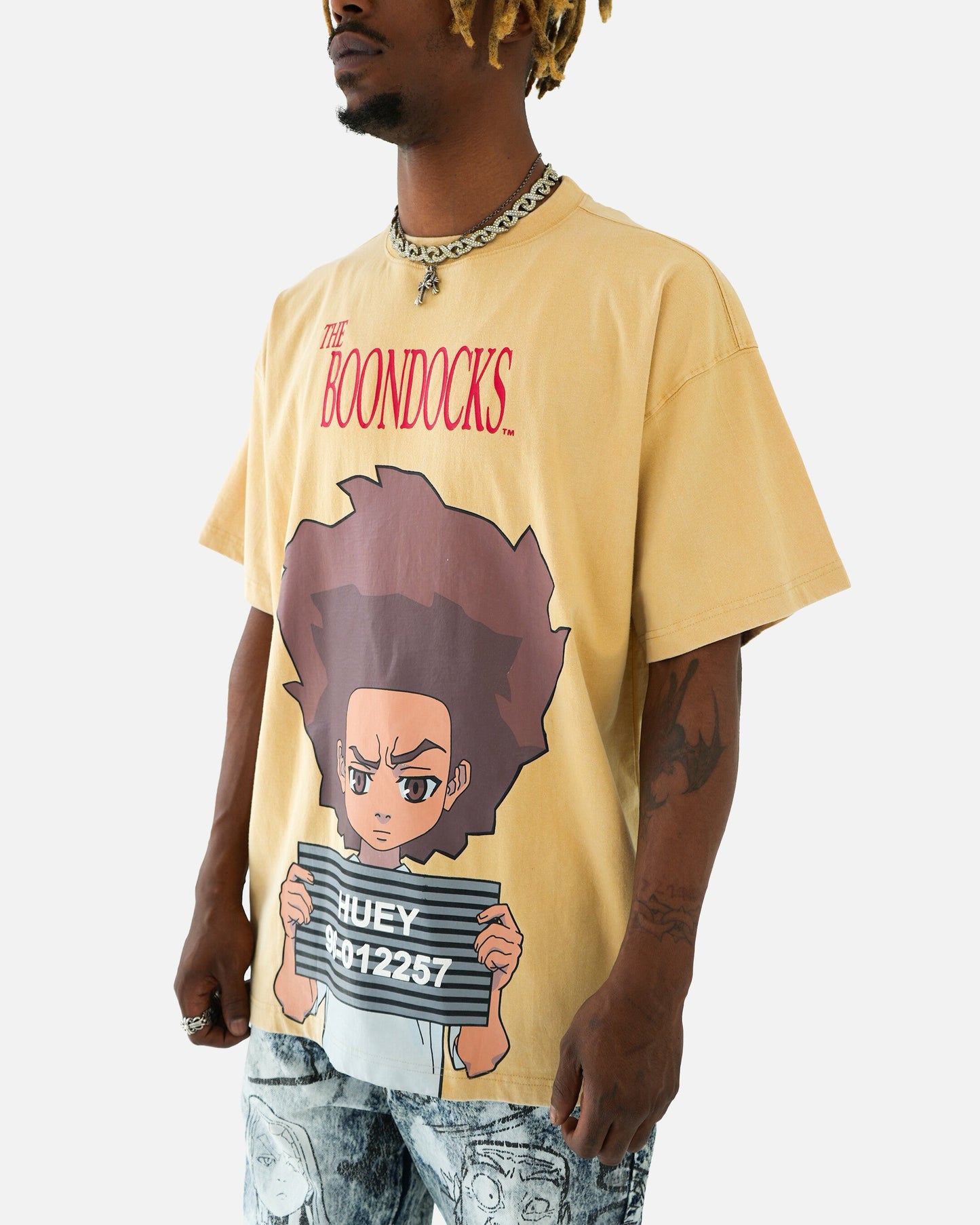 The Boondocks Revolutionary Arrest Tan Stone Wash T-Shirt