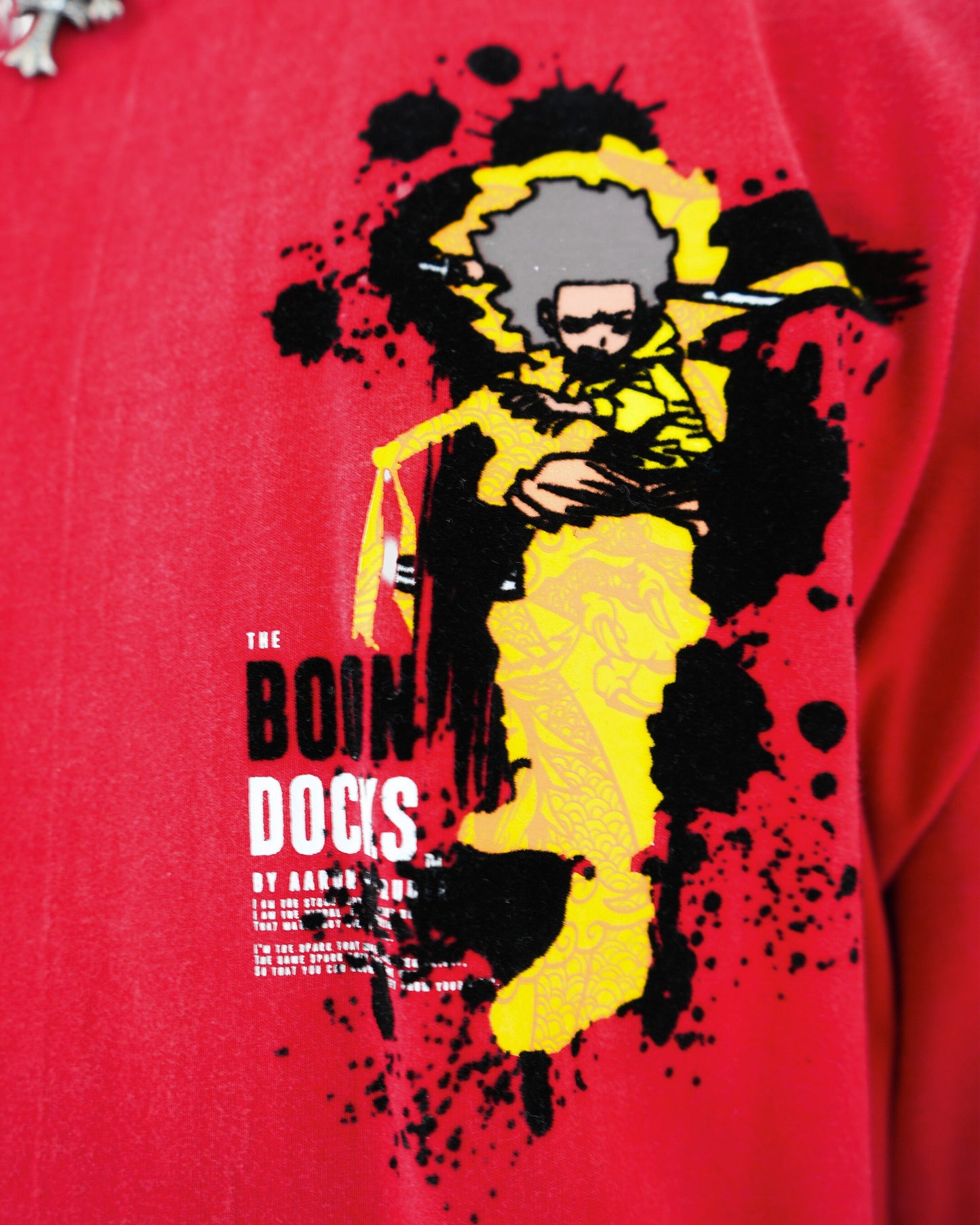 The Boondocks Sword Of Woodcrest Red Stone Wash T-Shirt