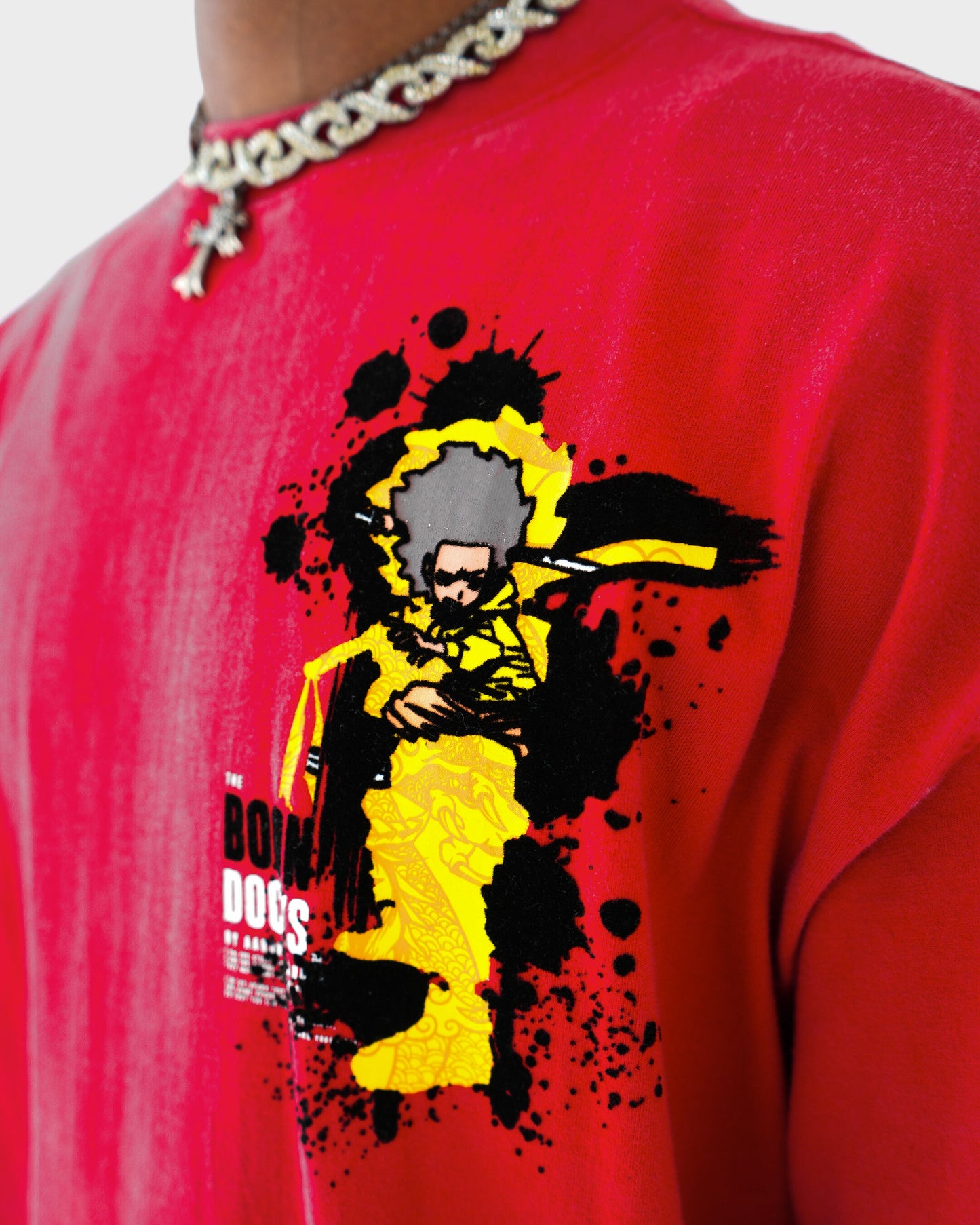 The Boondocks Sword Of Woodcrest Red Stone Wash T-Shirt