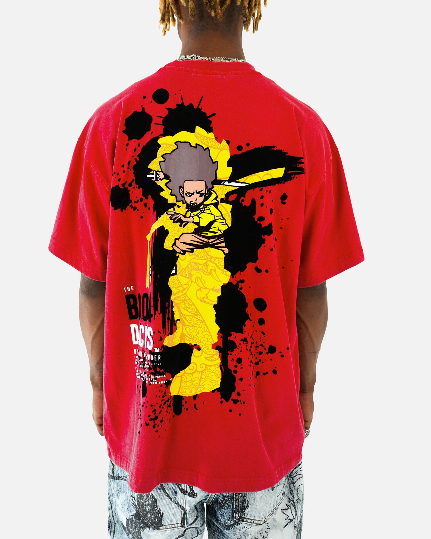 The Boondocks Sword Of Woodcrest Red Stone Wash T-Shirt