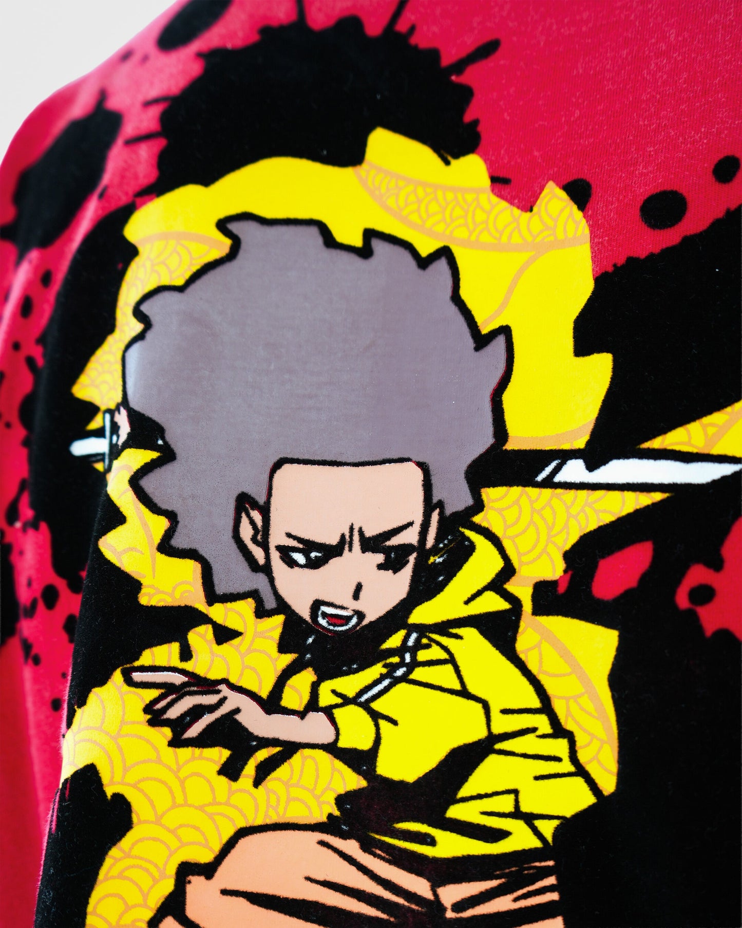 The Boondocks Sword Of Woodcrest Red Stone Wash T-Shirt