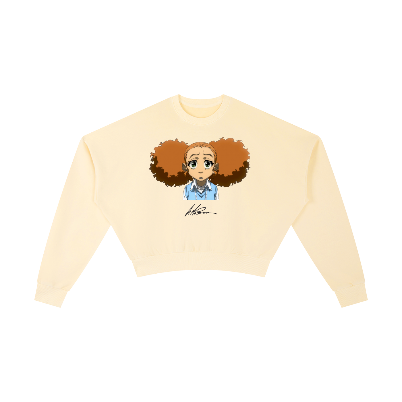 The Boondocks Jazmine Moods Light Crop Crewneck