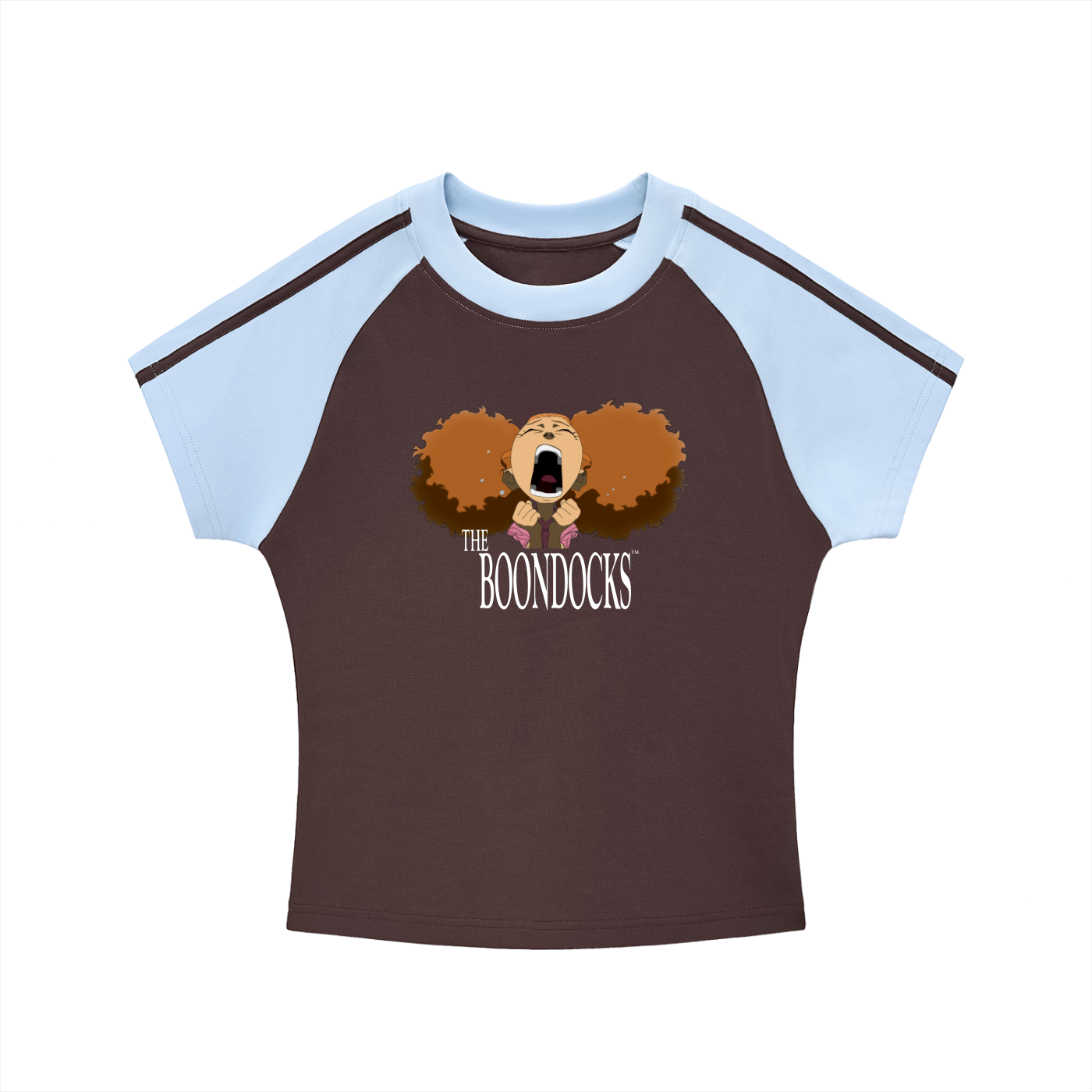 The Boondocks Jazmine Emotional Burst Crop Raglan T-Shirt