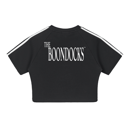 The Boondocks Jazmine Boss Attitude Black Crop Top