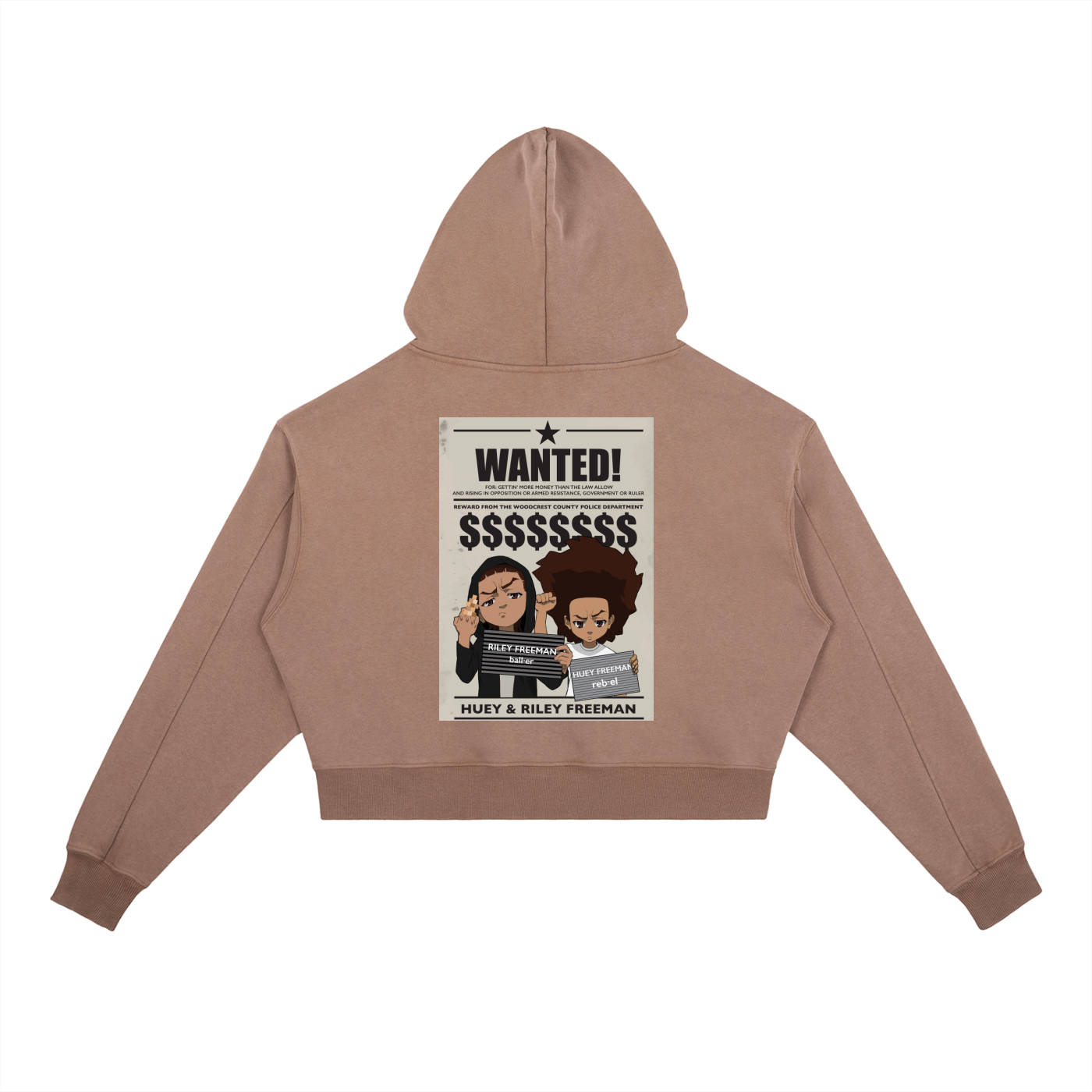 The Boondocks Freeman’s Brothers Most Wanted Acid Washed Heavyweight Hoodie