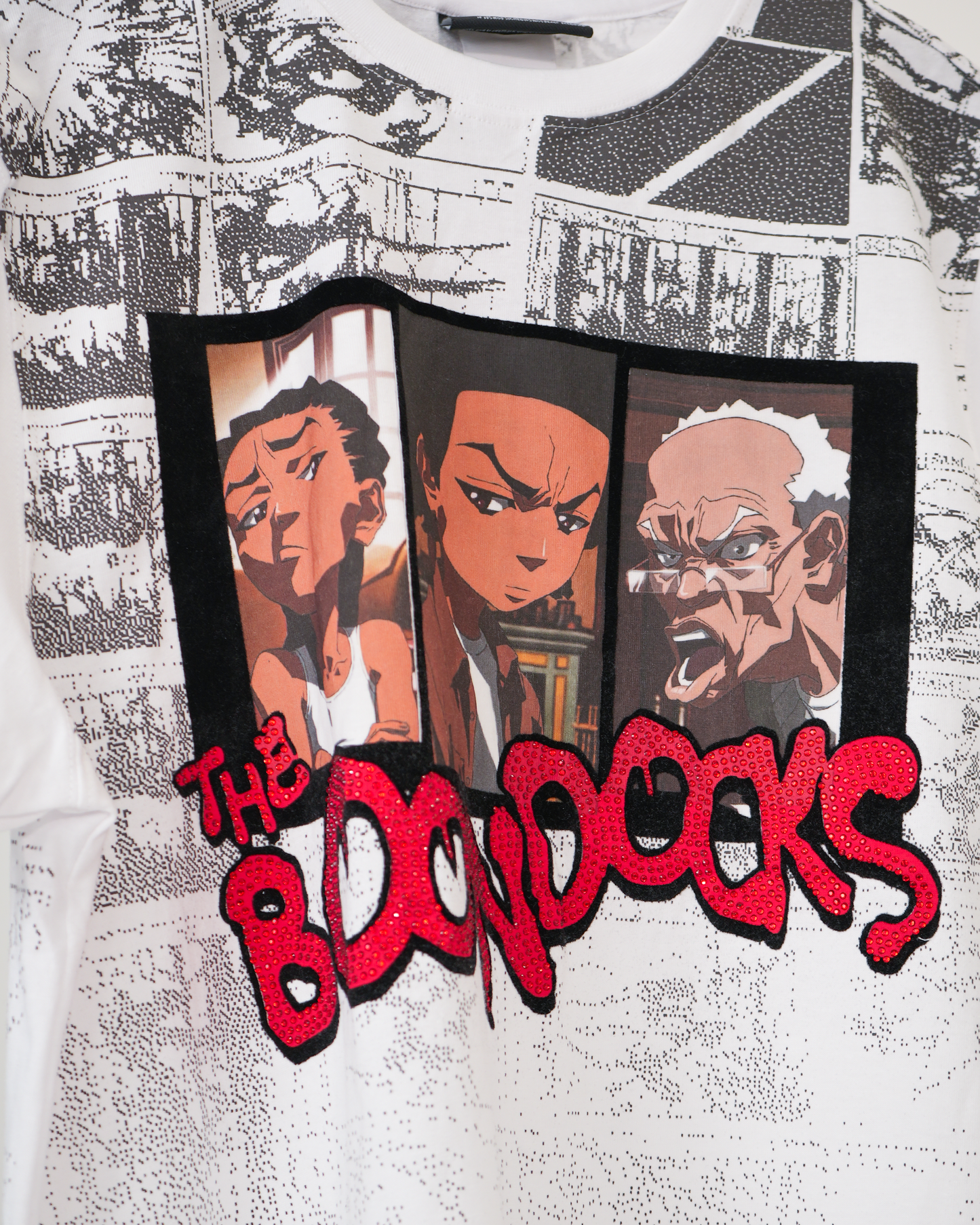 The Boondocks By Any Means White Embellished Tee