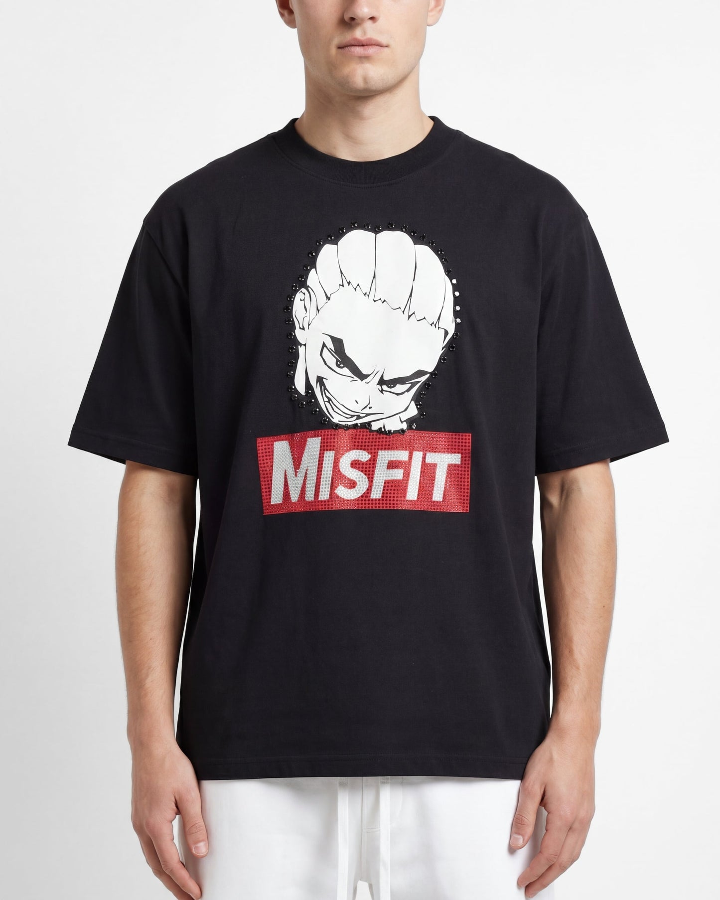 The Boondocks Riley Misfit Black Embellished Tee