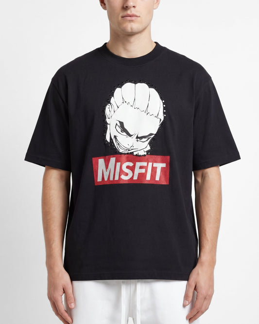 The Boondocks Riley Misfit Black Embellished Tee