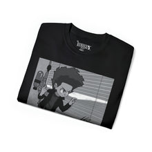 Load image into Gallery viewer, The Boondocks - Huey Packing Heat Black And White Eco-T-Shirt
