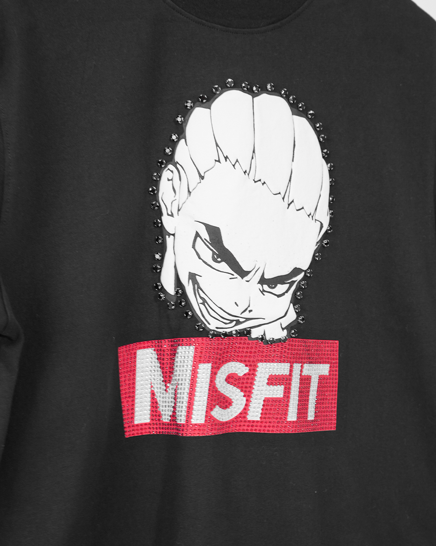The Boondocks Riley Misfit Black Embellished Tee